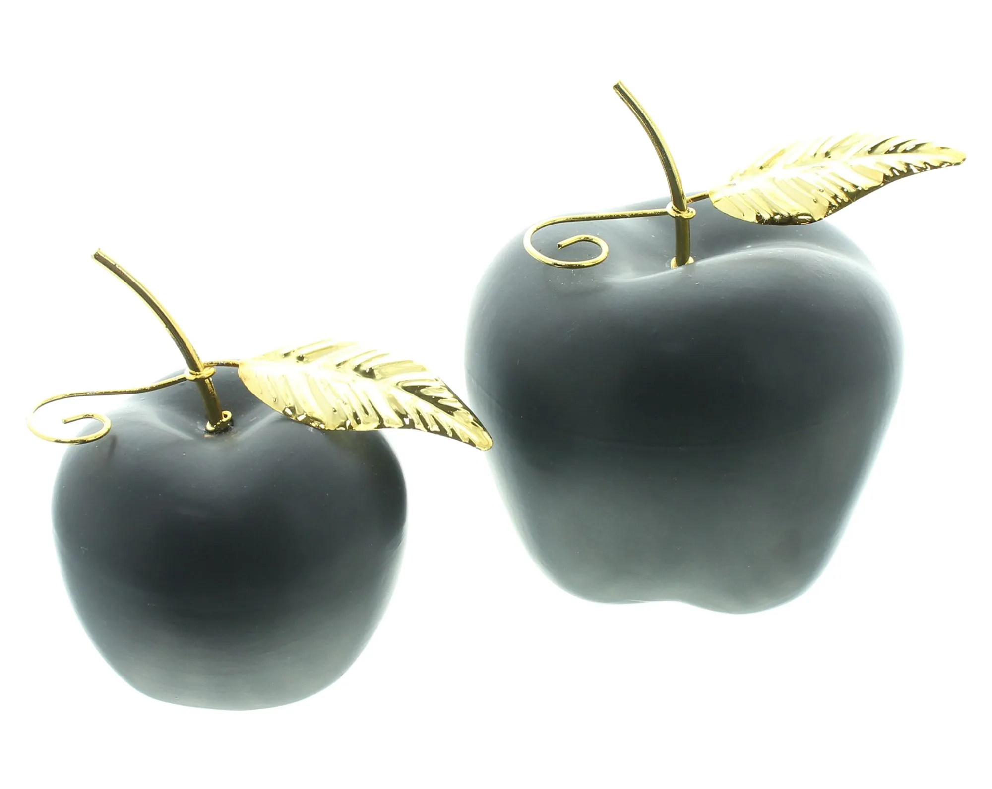 Apfel "Black", 2er Set  im Frank Flechtwaren Online Shop für Herbstliche Dekofiguren kaufen