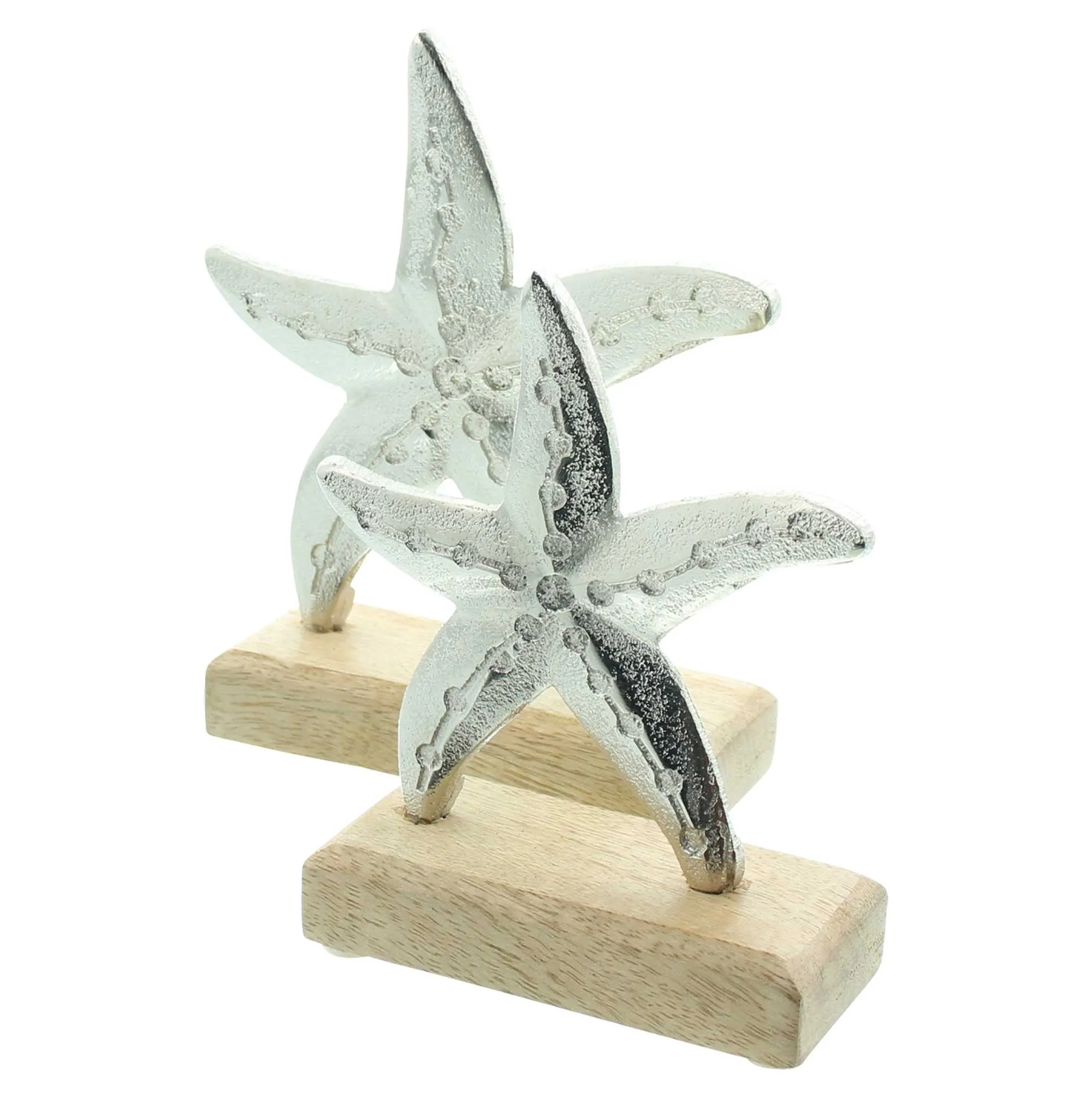 Holzdeko "Seestern", 2er Set  im Frank Flechtwaren Online Shop für Deko- und Wohnaccessoires kaufen