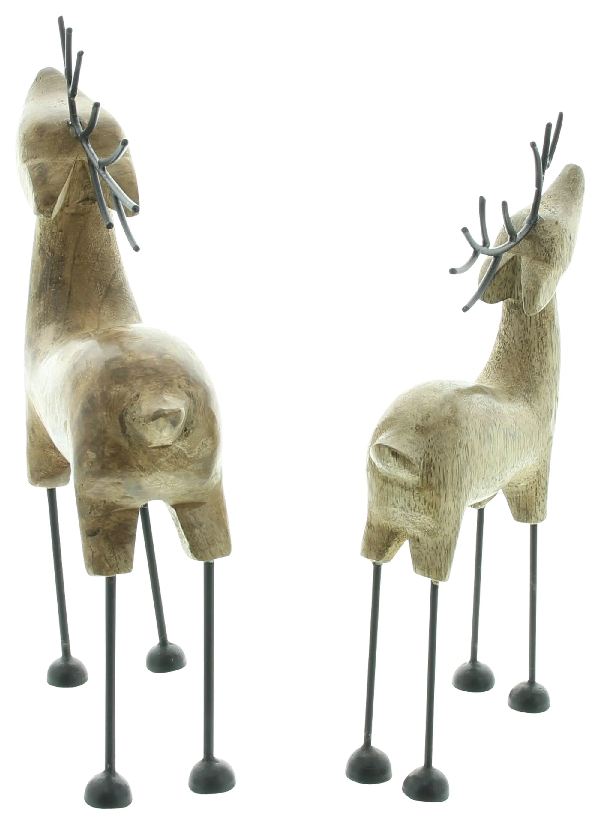 Rentier "Mangoholz", 2er Set  im Frank Flechtwaren Online Shop für Weihnachtliche Dekofiguren kaufen