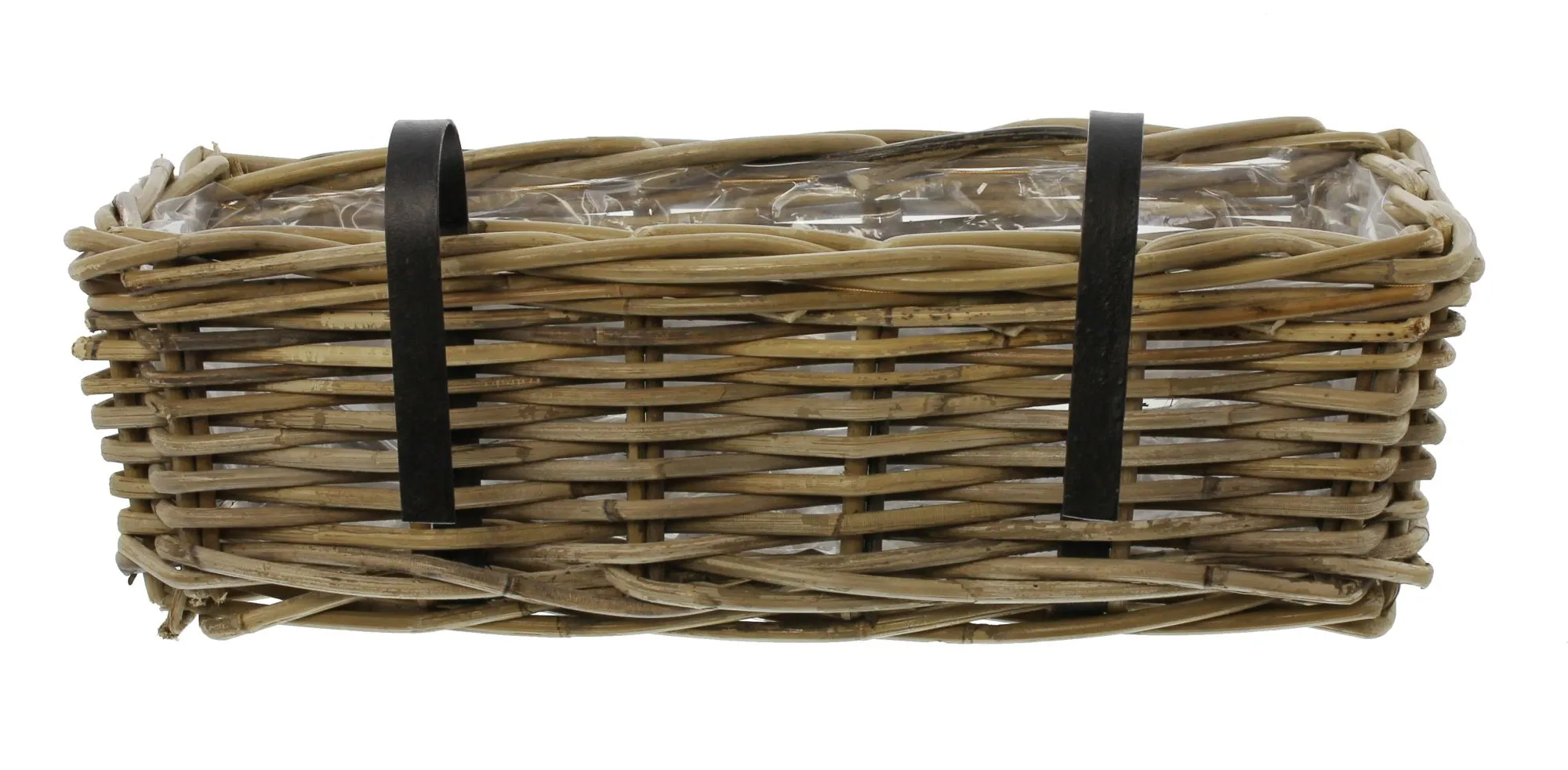 Balkonpflanzer "Rattan", mittel  im Frank Flechtwaren Online Shop für Pflanztöpfe kaufen