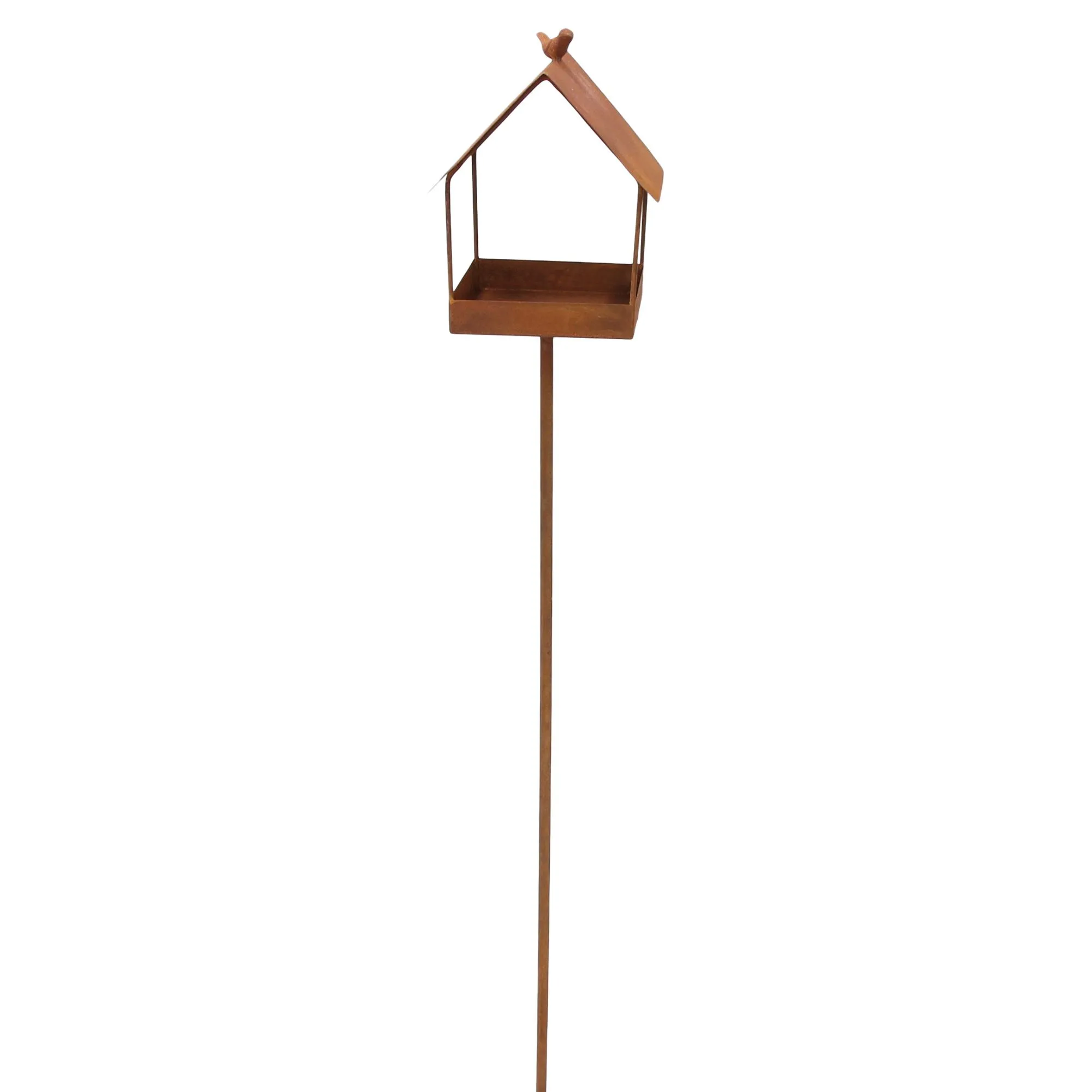 Gartenstecker "Vogelhaus"  im Frank Flechtwaren Online Shop für Rostdeko für Ihren Garten kaufen