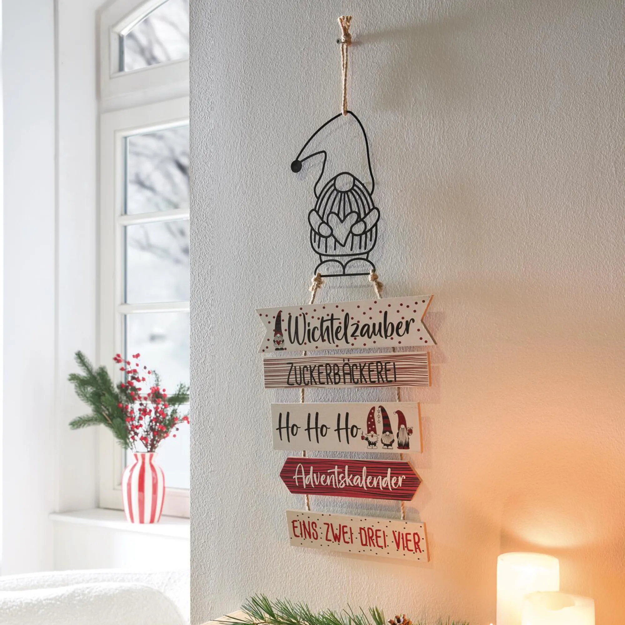 Schild "Weihnachts-Wichtelzauber"  im Frank Flechtwaren Online Shop kaufen