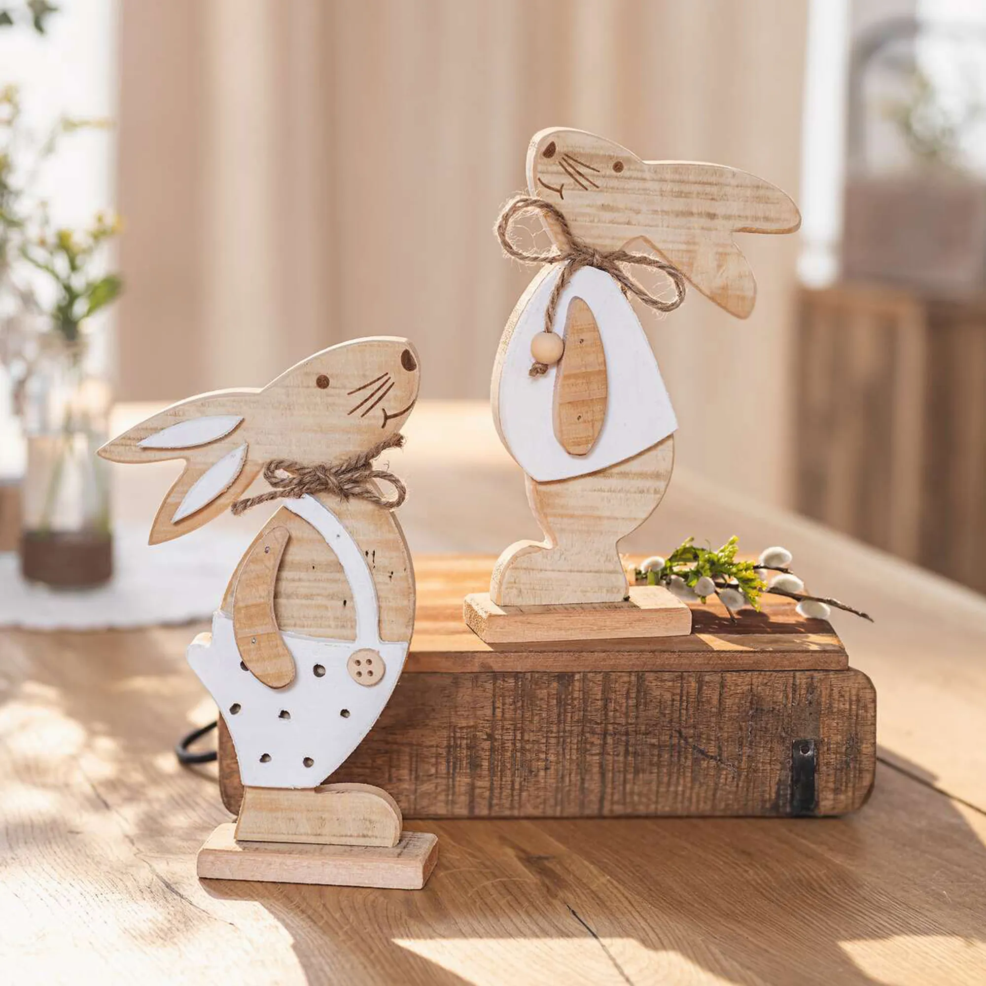 Hase "Hansi &amp; Franzi", 2er Set  im Frank Flechtwaren Online Shop kaufen