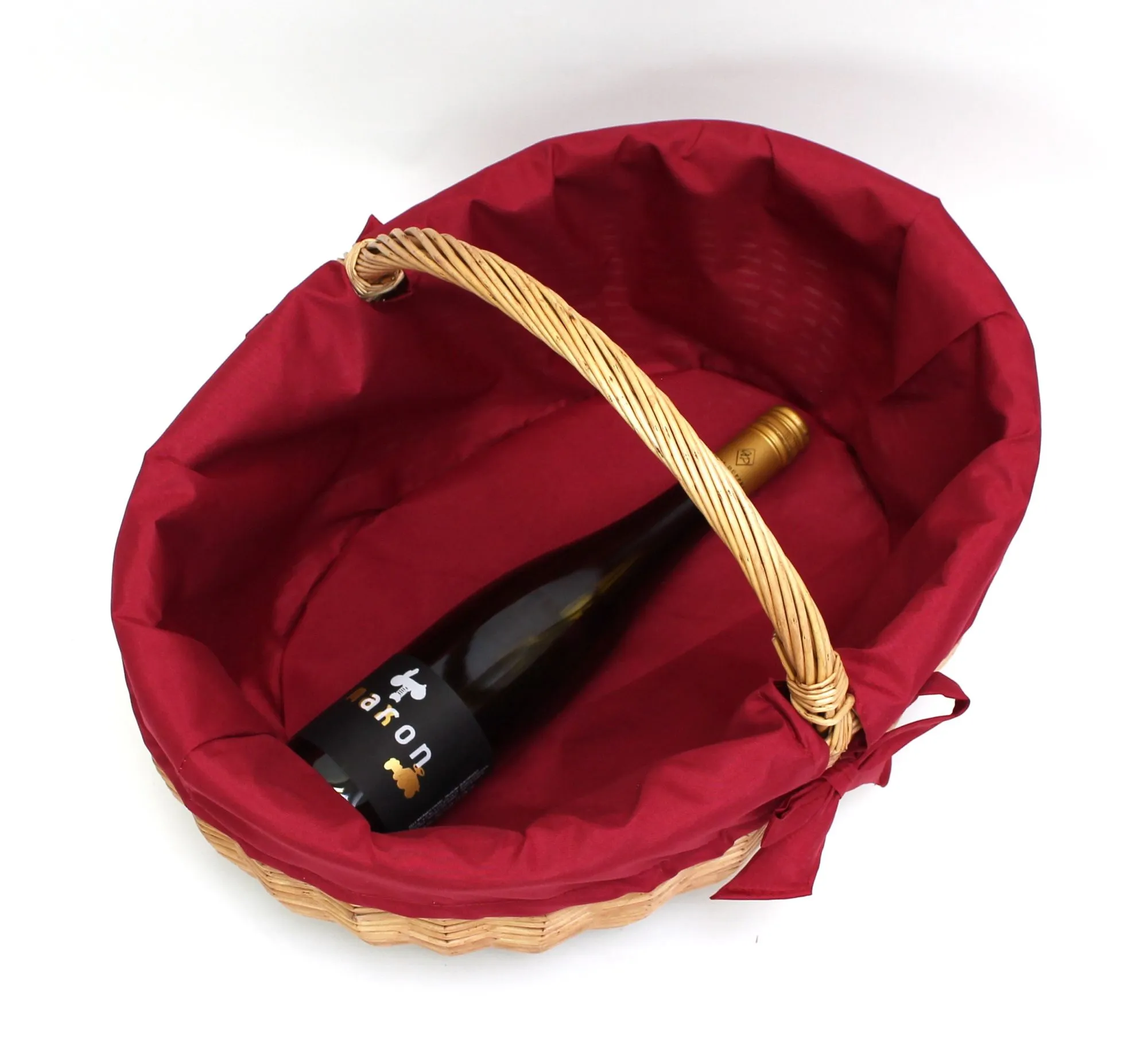 Einkaufskorb "Rote Schleife"  im Frank Flechtwaren Online Shop für Schleifenliebe kaufen