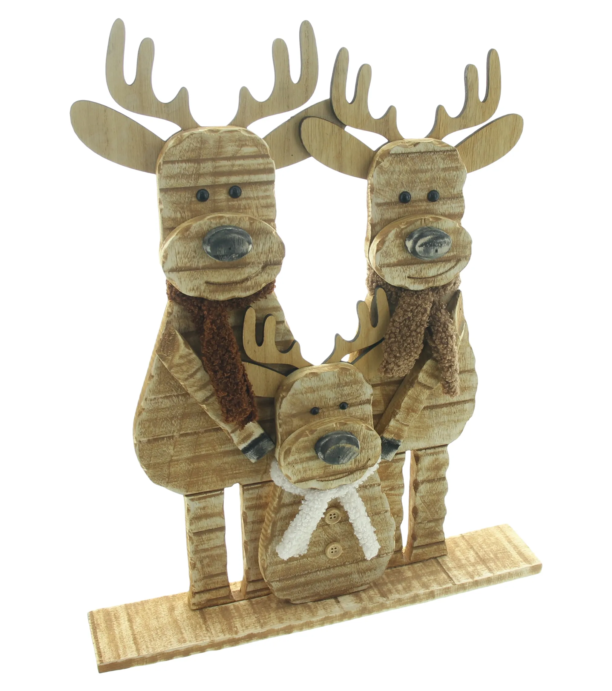 Weihnachtsdeko "Rentier-Trio"  im Frank Flechtwaren Online Shop für Weihnachtliche Dekofiguren kaufen