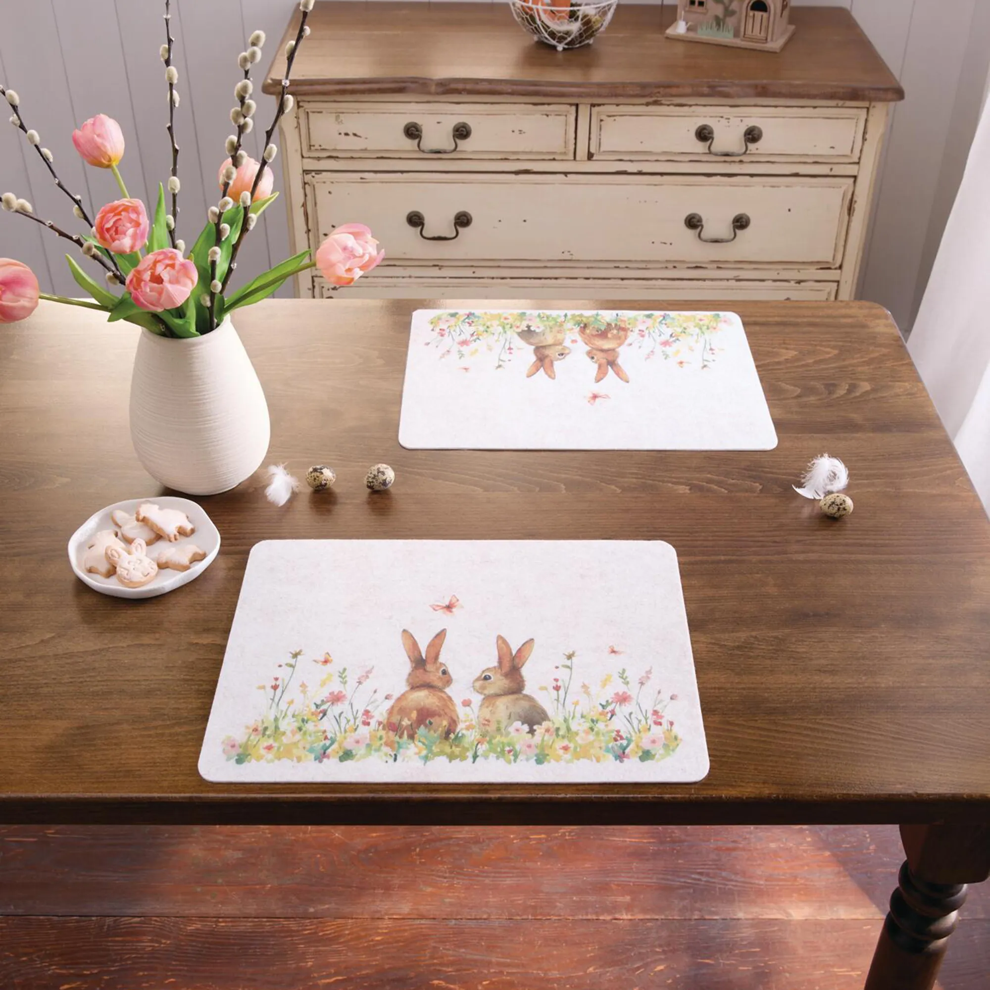 Platzmatte "Osterhasen", 2er Set  im Frank Flechtwaren Online Shop kaufen