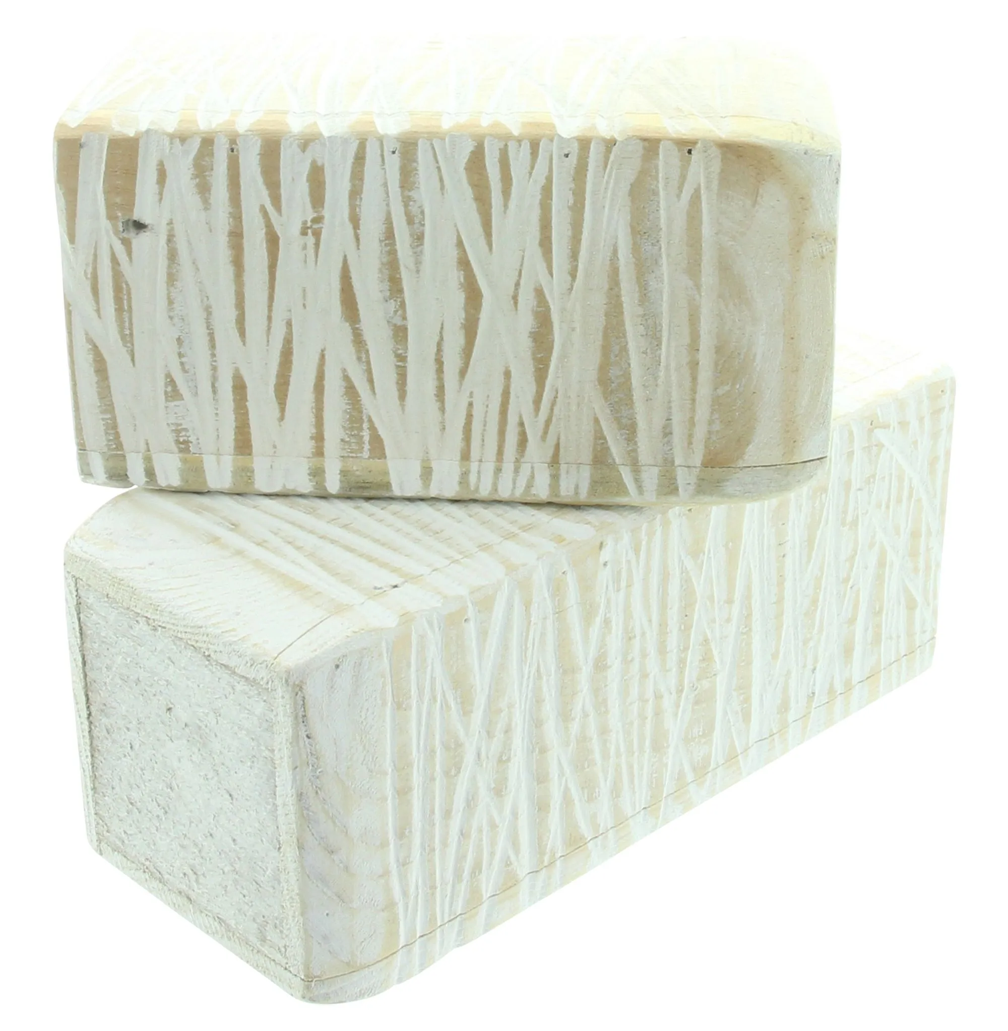 Dekovase "White Shabby", 2er Set  im Frank Flechtwaren Online Shop für Sale-Deko kaufen