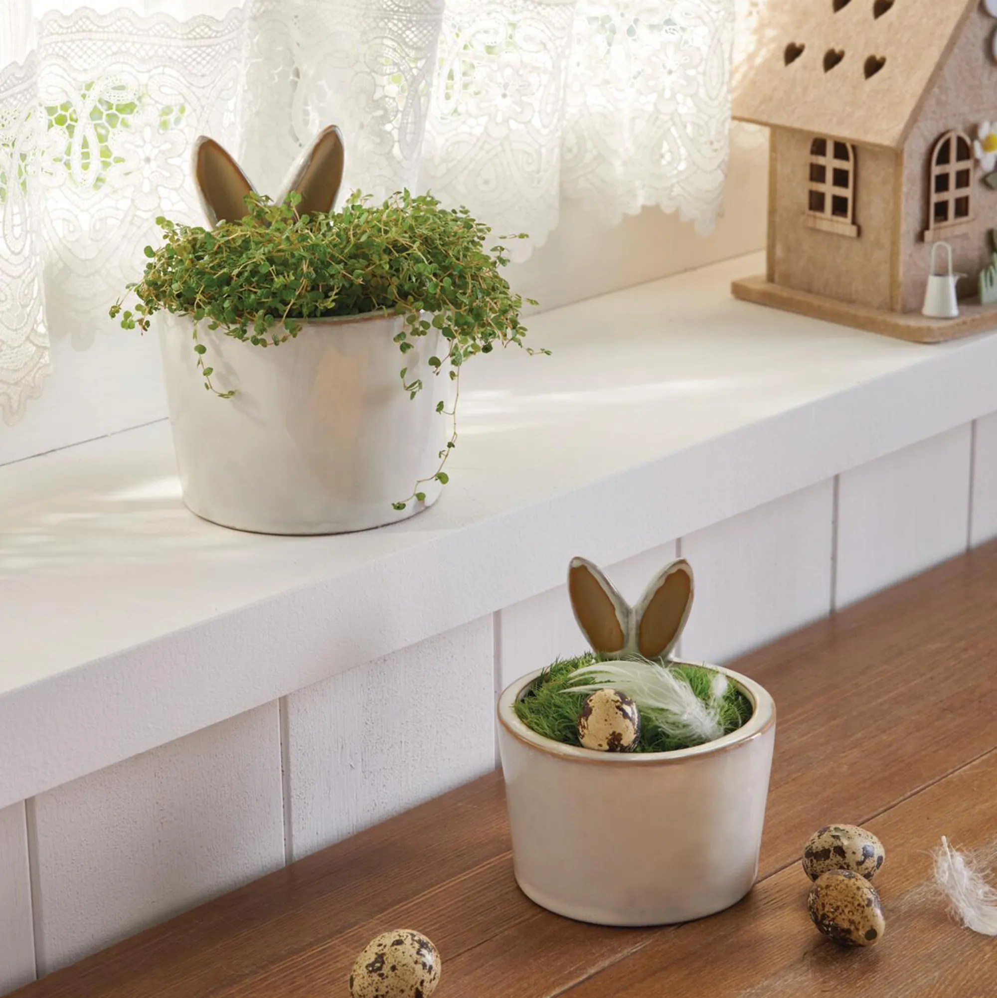 Pflanzer "Hasenohren", 2er Set  im Frank Flechtwaren Online Shop kaufen