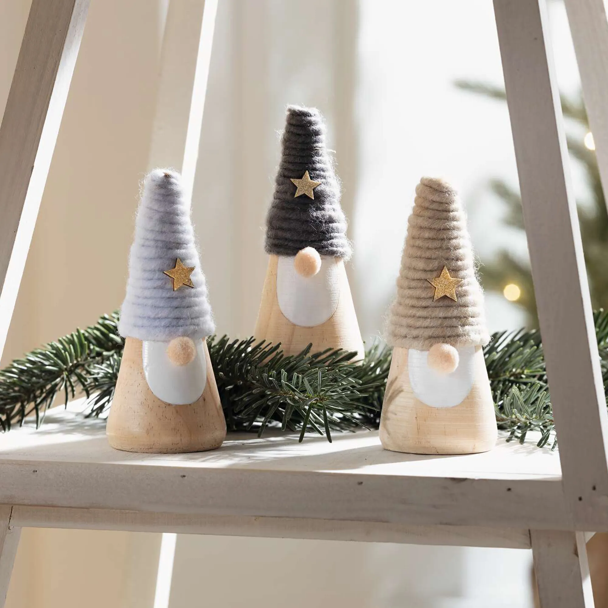 Wichtel "Goldstern", 3er Set  im Frank Flechtwaren Online Shop kaufen