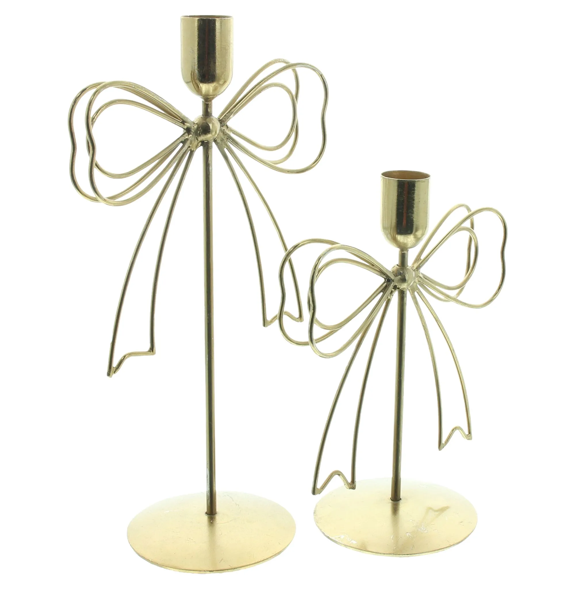Stabkerzenhalter "Schleife", 2er Set  im Frank Flechtwaren Online Shop für Schleifenliebe kaufen