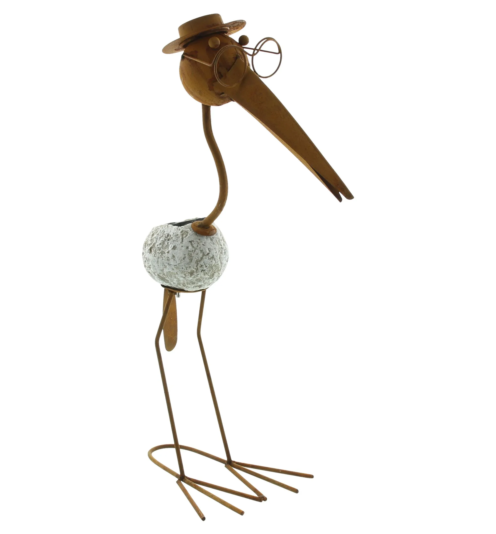 Solar-Vogel "Rost"  im Frank Flechtwaren Online Shop für Rostdeko für Ihren Garten kaufen