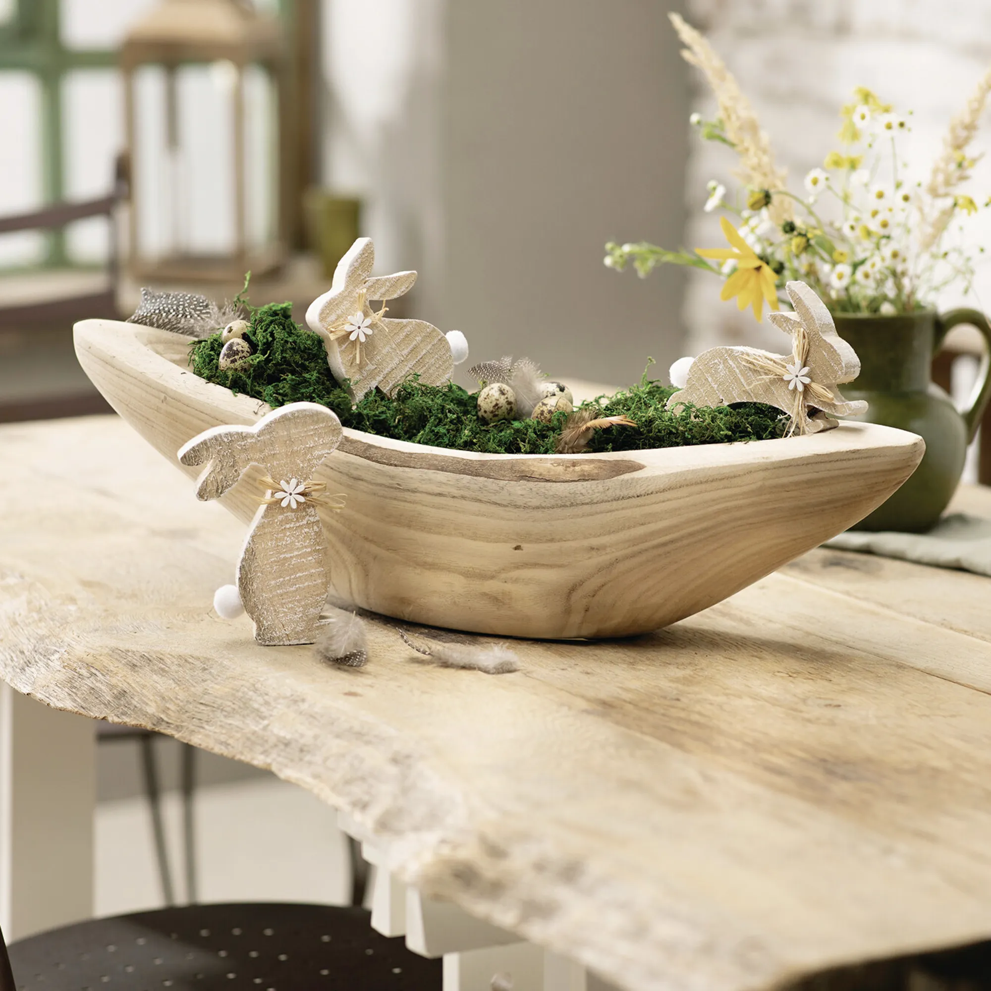 Schale "Wood", tief  im Frank Flechtwaren Online Shop für Herbstliche Dekoschalen kaufen