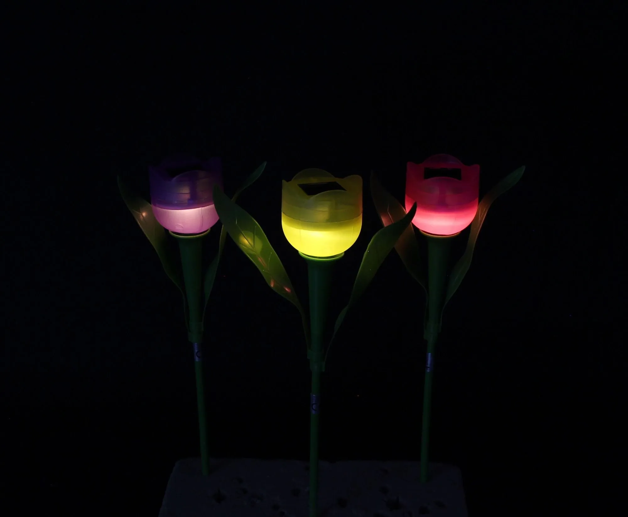 Solar-Deko "Tulpe", 3er Set  im Frank Flechtwaren Online Shop für Bunte Osterzeit kaufen