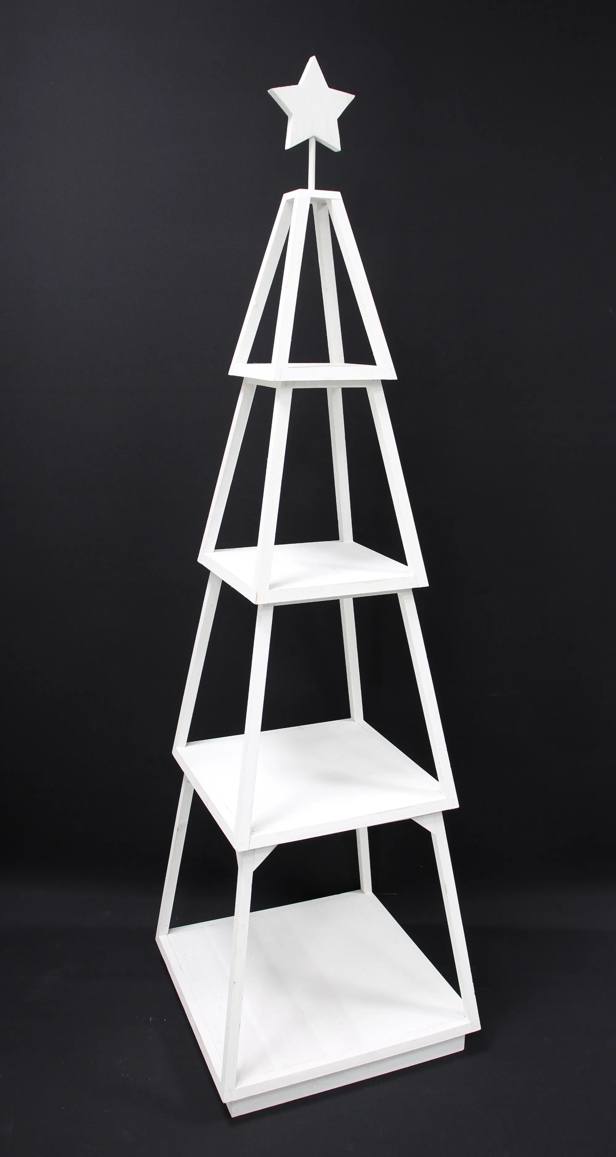 Dekotanne "Shabby-White", 5tlg.  im Frank Flechtwaren Online Shop für Tannenbäume kaufen