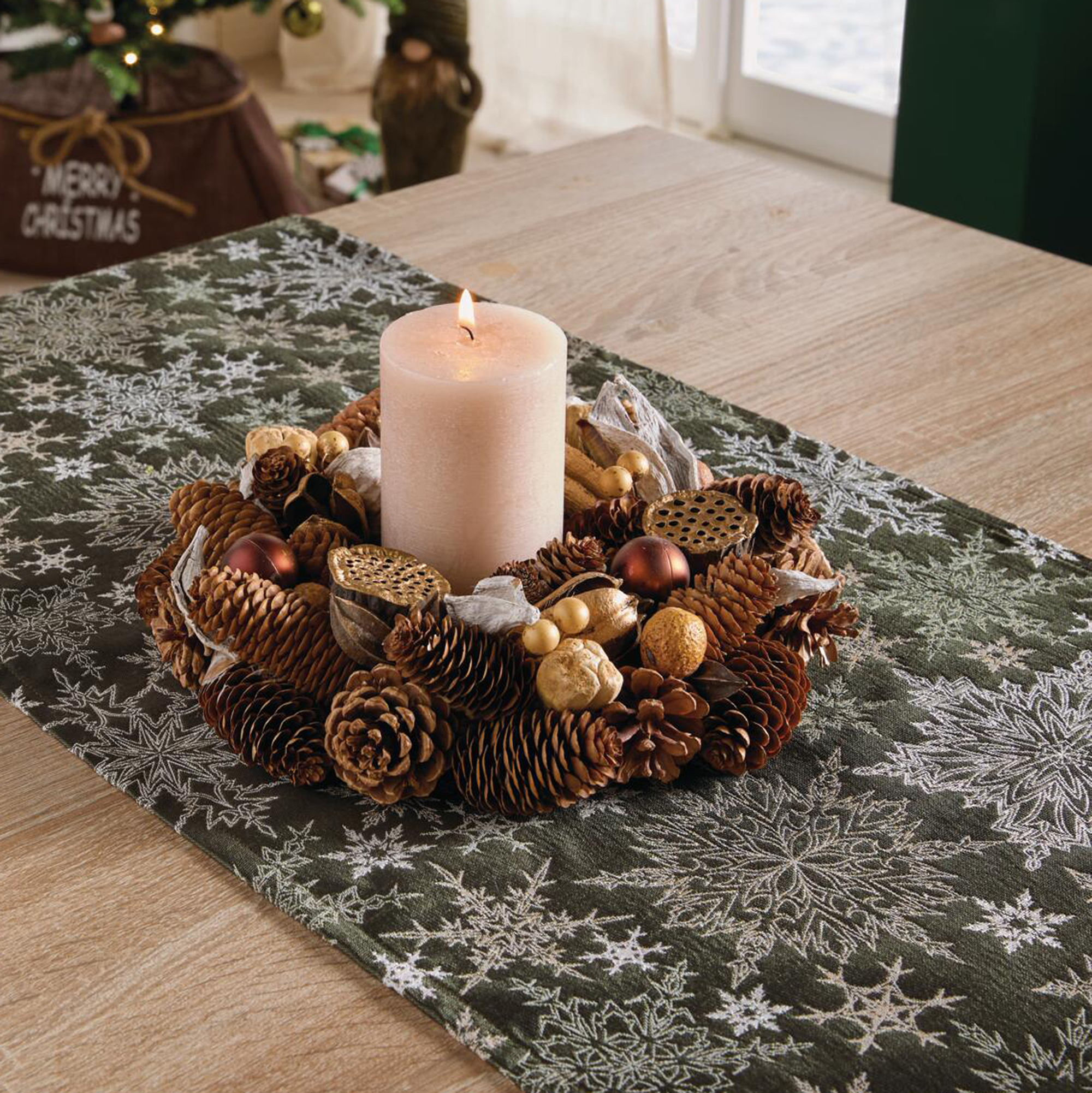 Weihnachtskranz '"Natur-Mix"  im Frank Flechtwaren Online Shop kaufen