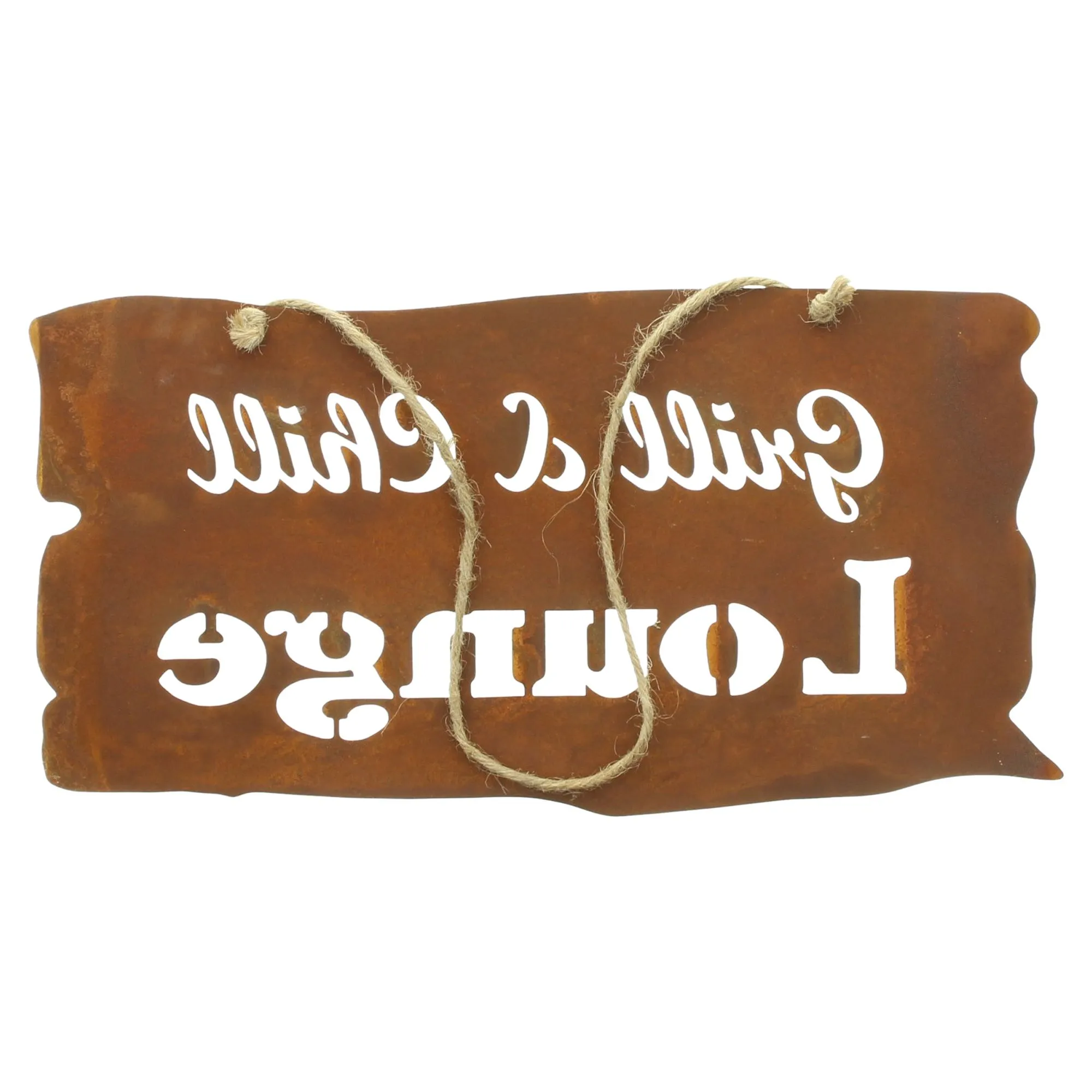 Schild "Grill &amp; Chill Lounge"  im Frank Flechtwaren Online Shop für Grill &amp; Chill kaufen