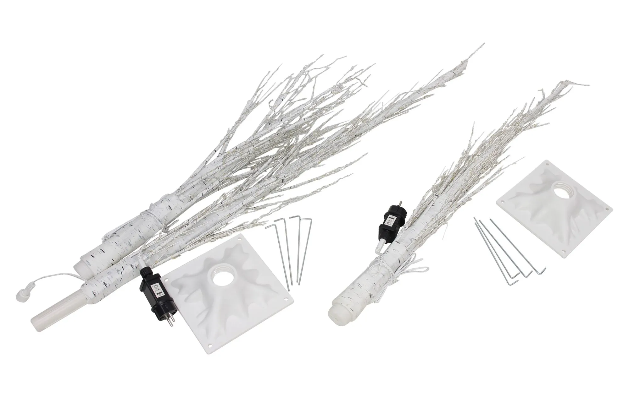 LED-Tanne "White Christmas", 2er Set  im Frank Flechtwaren Online Shop für Tannenbäume kaufen