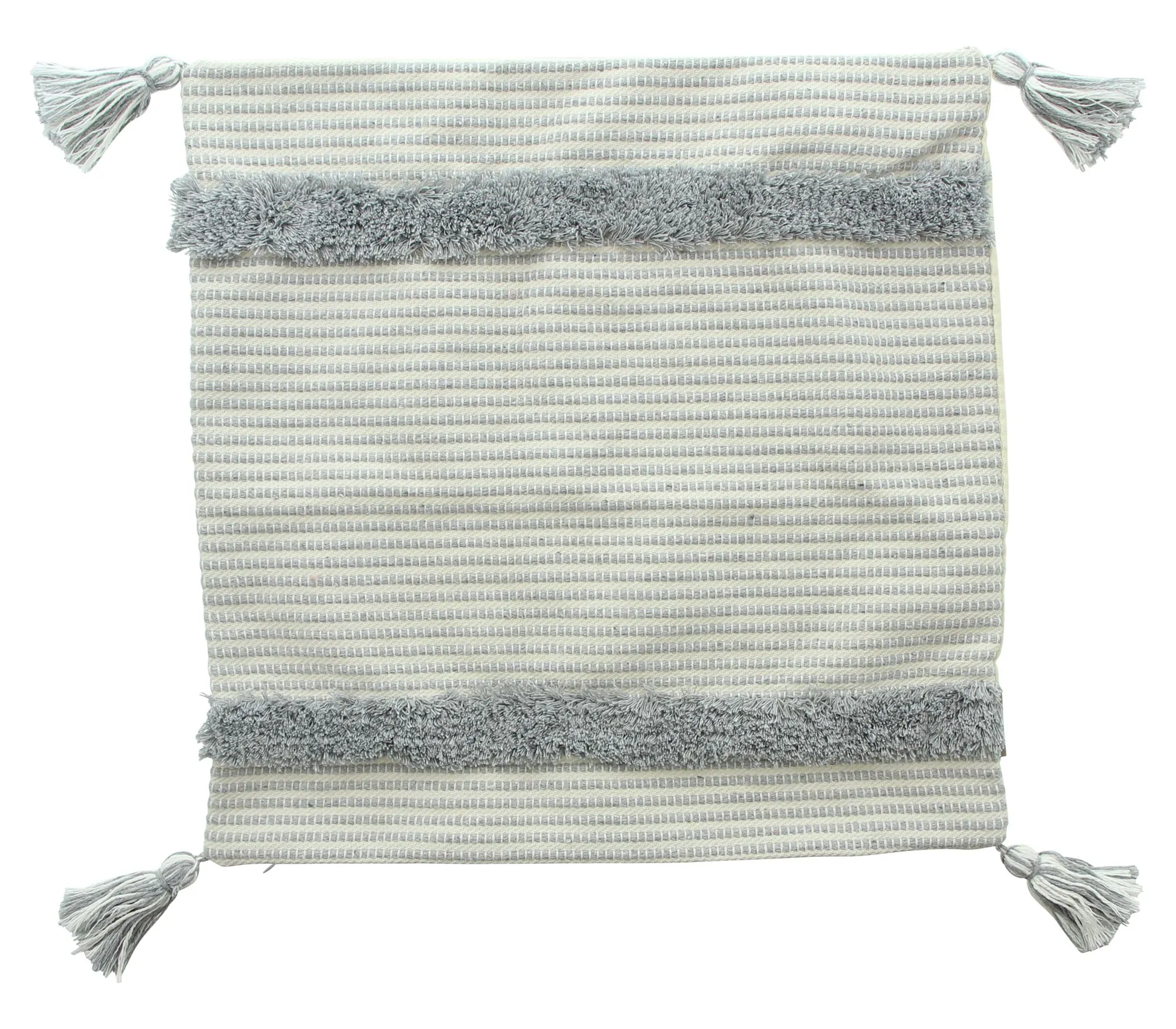 Kissenhülle "Stripes" mit Quasten  im Frank Flechtwaren Online Shop für Kissenhüllen kaufen