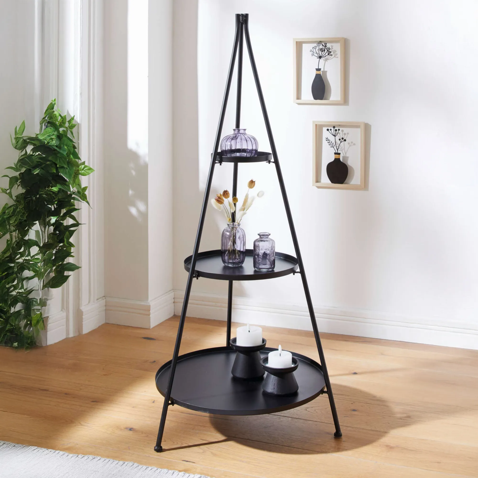 Etagere "Klassik"  im Frank Flechtwaren Online Shop für Black &amp; White kaufen
