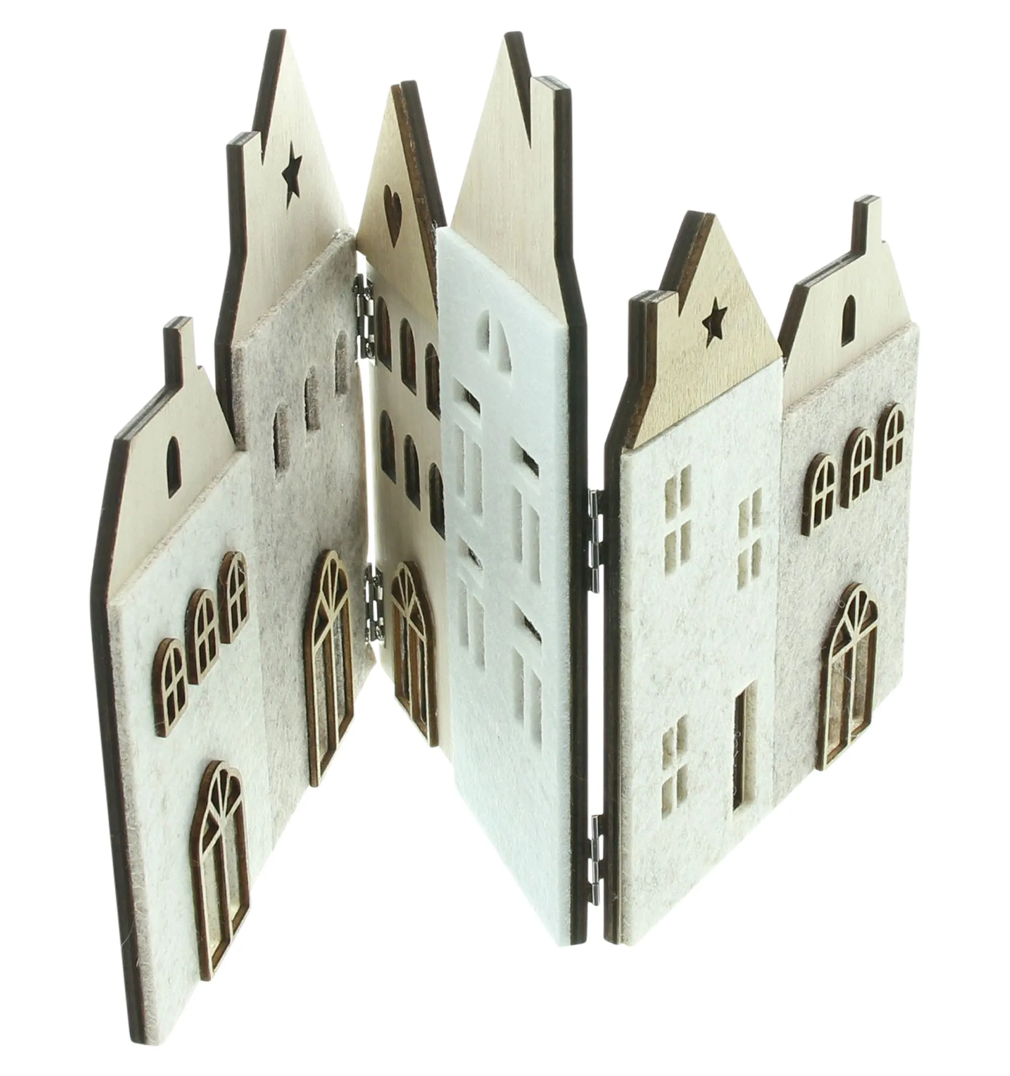 Holzdeko "Häuser"  im Frank Flechtwaren Online Shop für Aus dem Häuschen kaufen