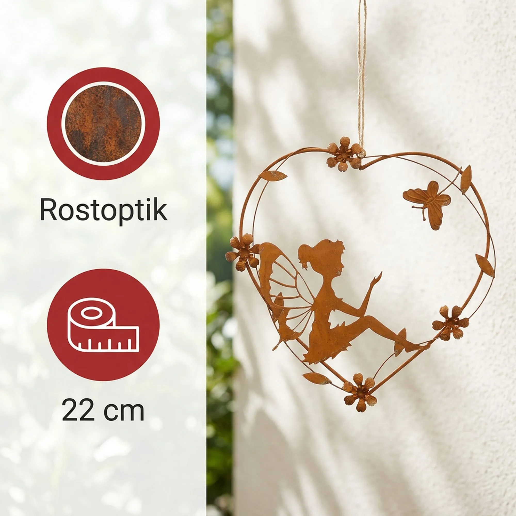 Herzhänger "Fee"  im Frank Flechtwaren Online Shop für Dekohänger kaufen