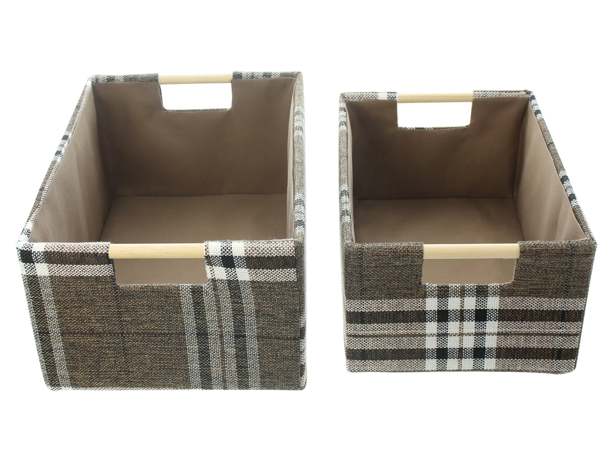 Füllkorb "Karo-Style", 2er Set  im Frank Flechtwaren Online Shop für Füllkörbe &amp; Universalkörbe kaufen