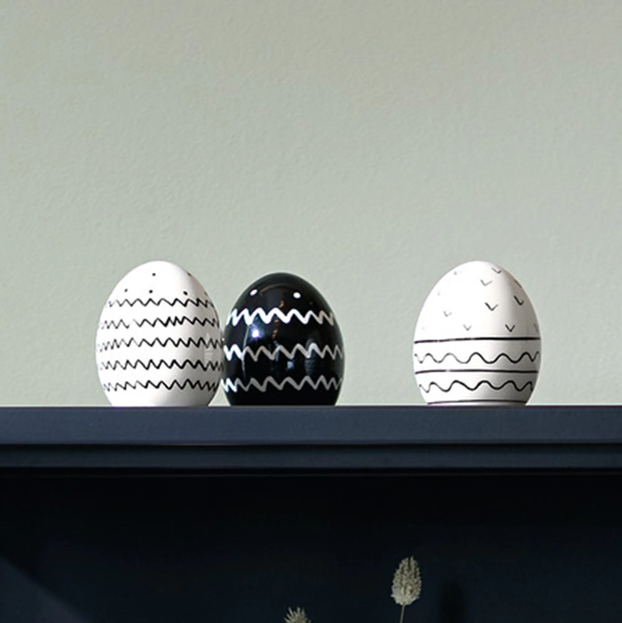 Deko-Ei "Pattern", 3er Set  im Frank Flechtwaren Online Shop kaufen