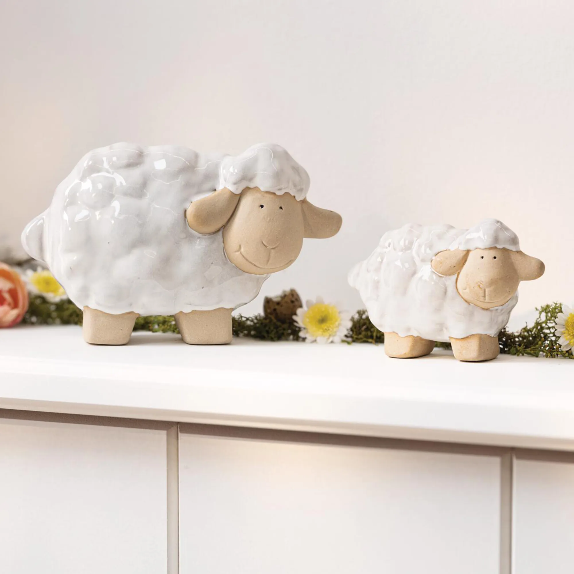 Dekofigur "Schäfchen", 2er Set  im Frank Flechtwaren Online Shop kaufen