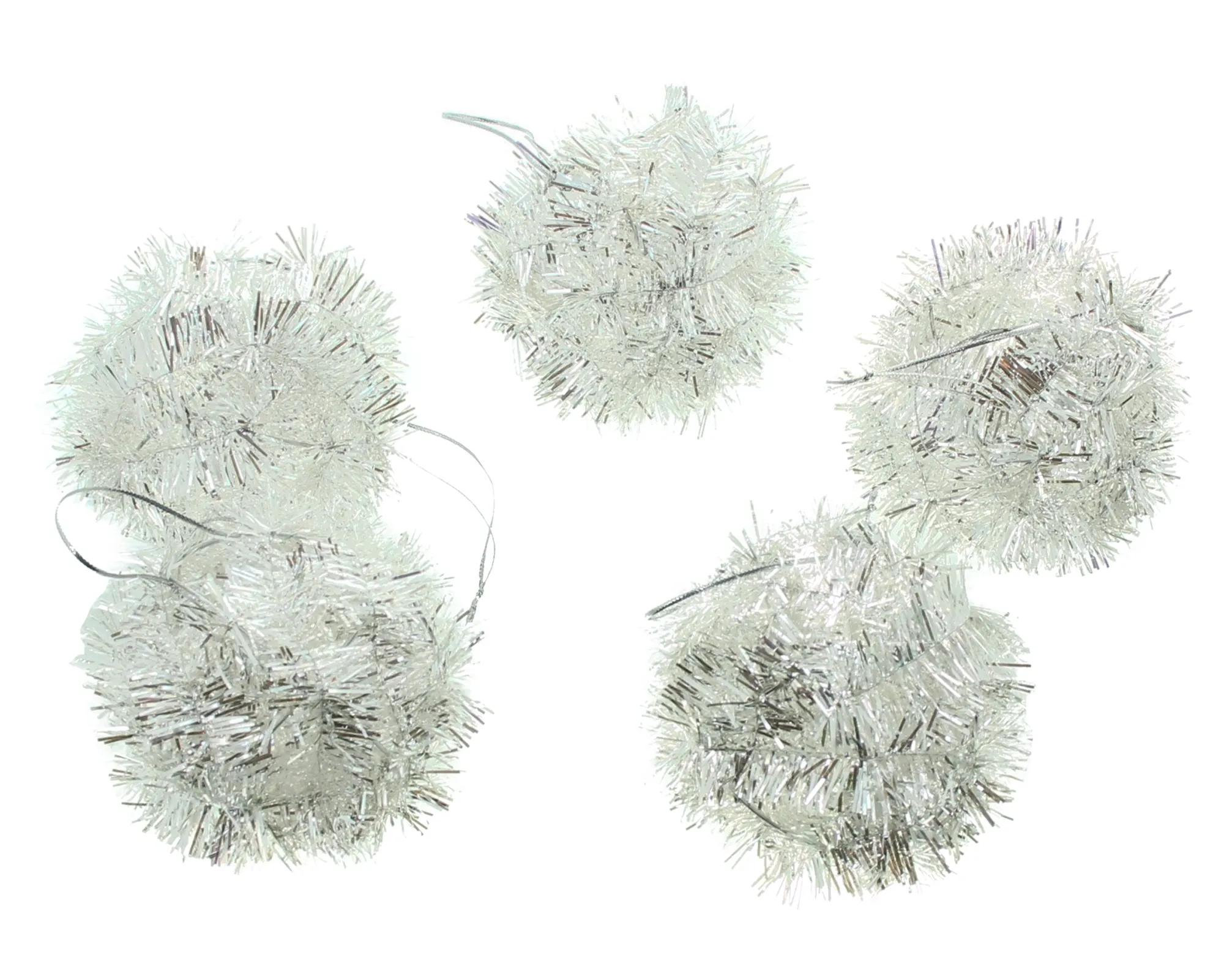 Kugel "Silberglimmer", 5er Set  im Frank Flechtwaren Online Shop für Dekohänger  kaufen