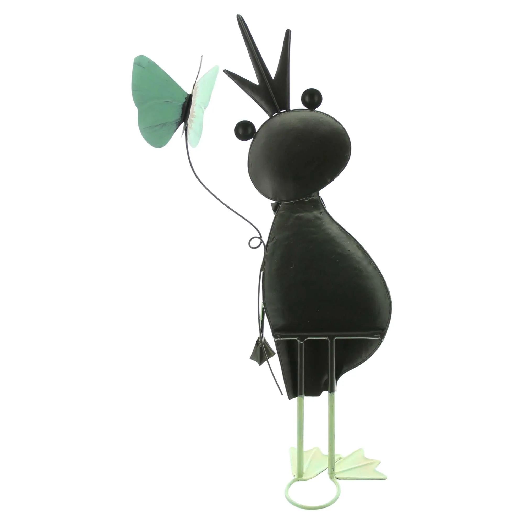 Figur "Frosch mit Schmetterling"  im Frank Flechtwaren Online Shop für Dekofiguren kaufen