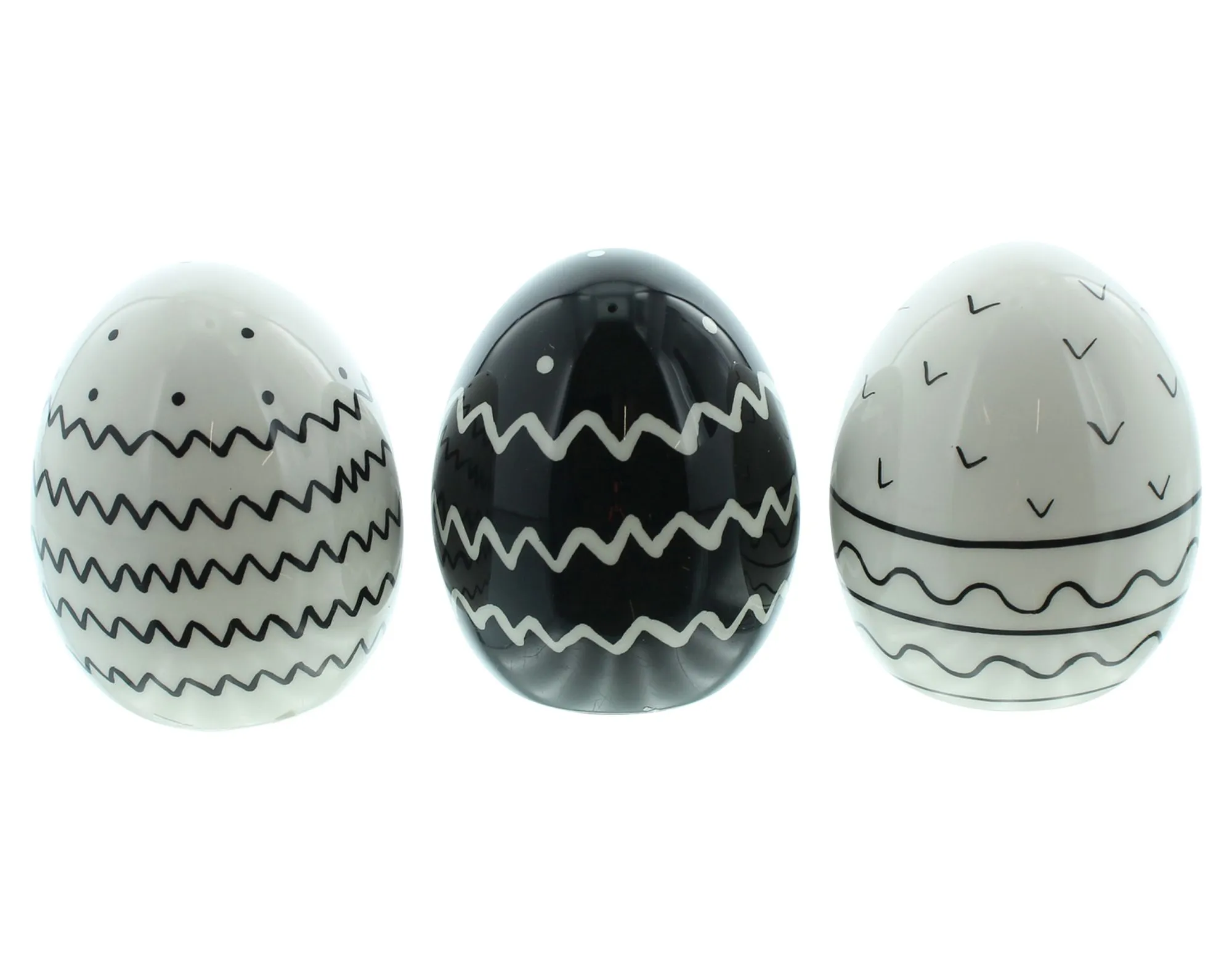 Deko-Ei "Pattern", 3er Set  im Frank Flechtwaren Online Shop für Ostereier kaufen