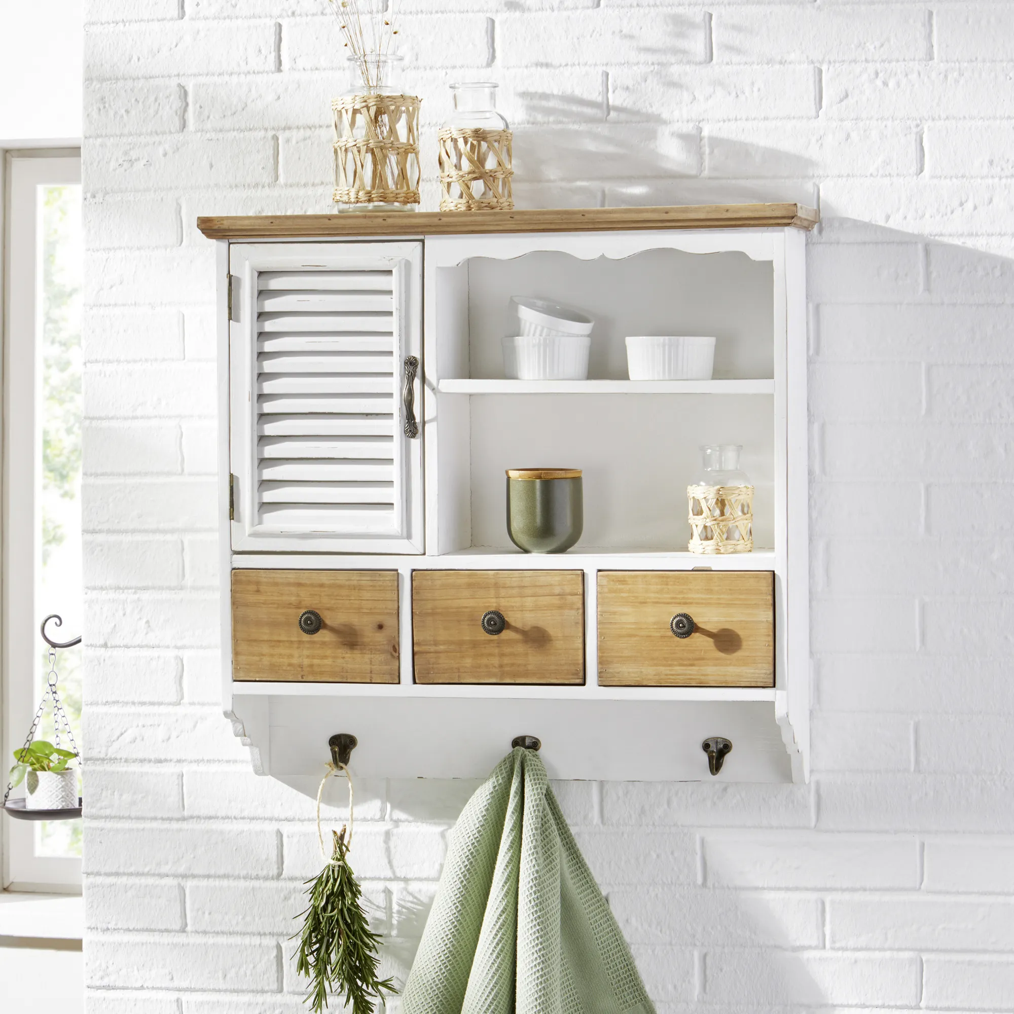 Hängeschrank "White Cottage"  im Frank Flechtwaren Online Shop kaufen