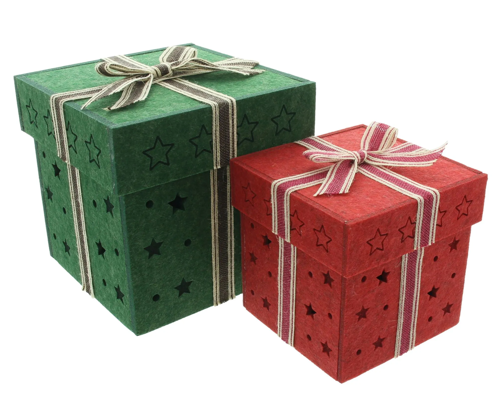 Geschenkbox "Schleife", 2er Set  im Frank Flechtwaren Online Shop für Welcome to Santa's Home kaufen