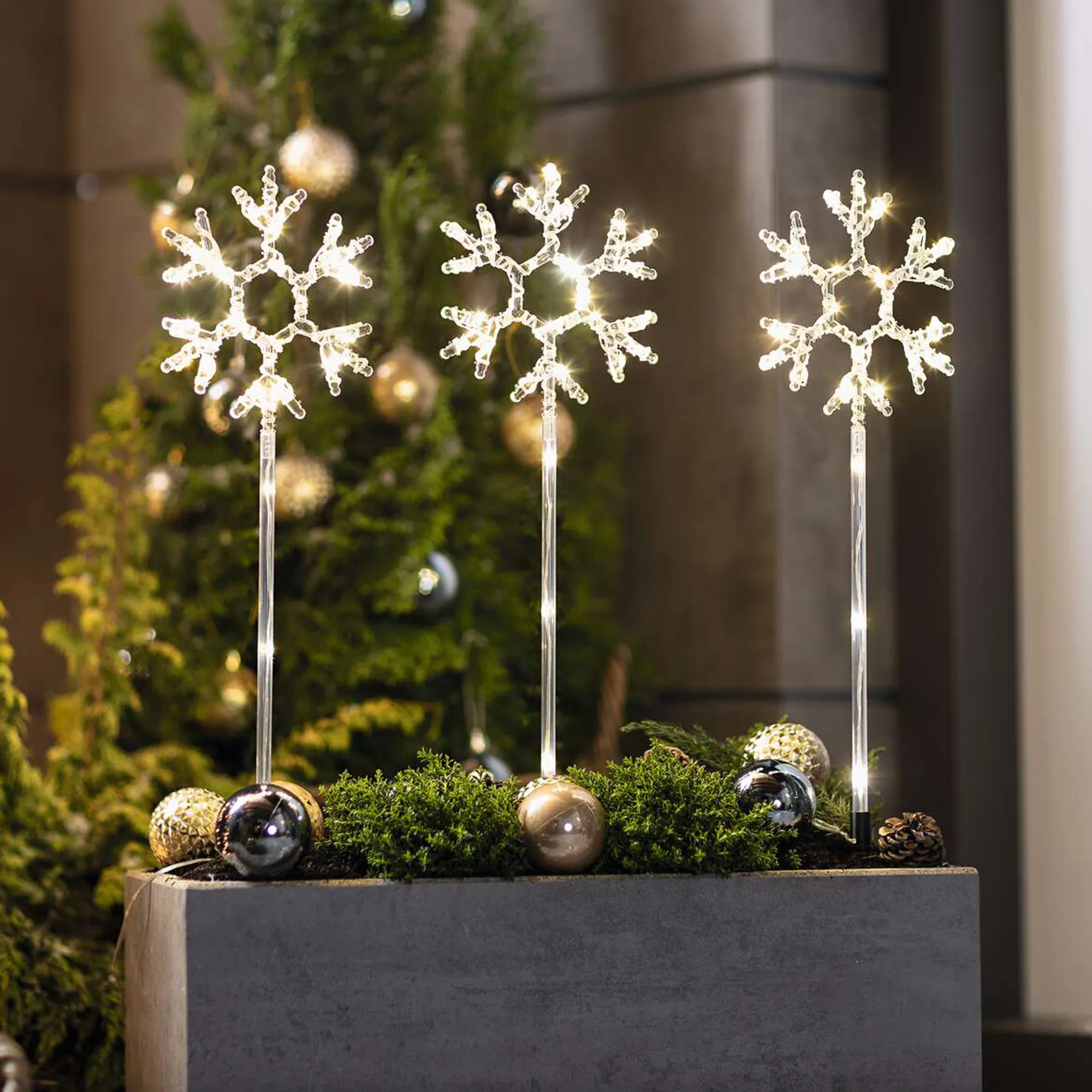 LED-Stecker "Schneeflocke"  im Frank Flechtwaren Online Shop kaufen