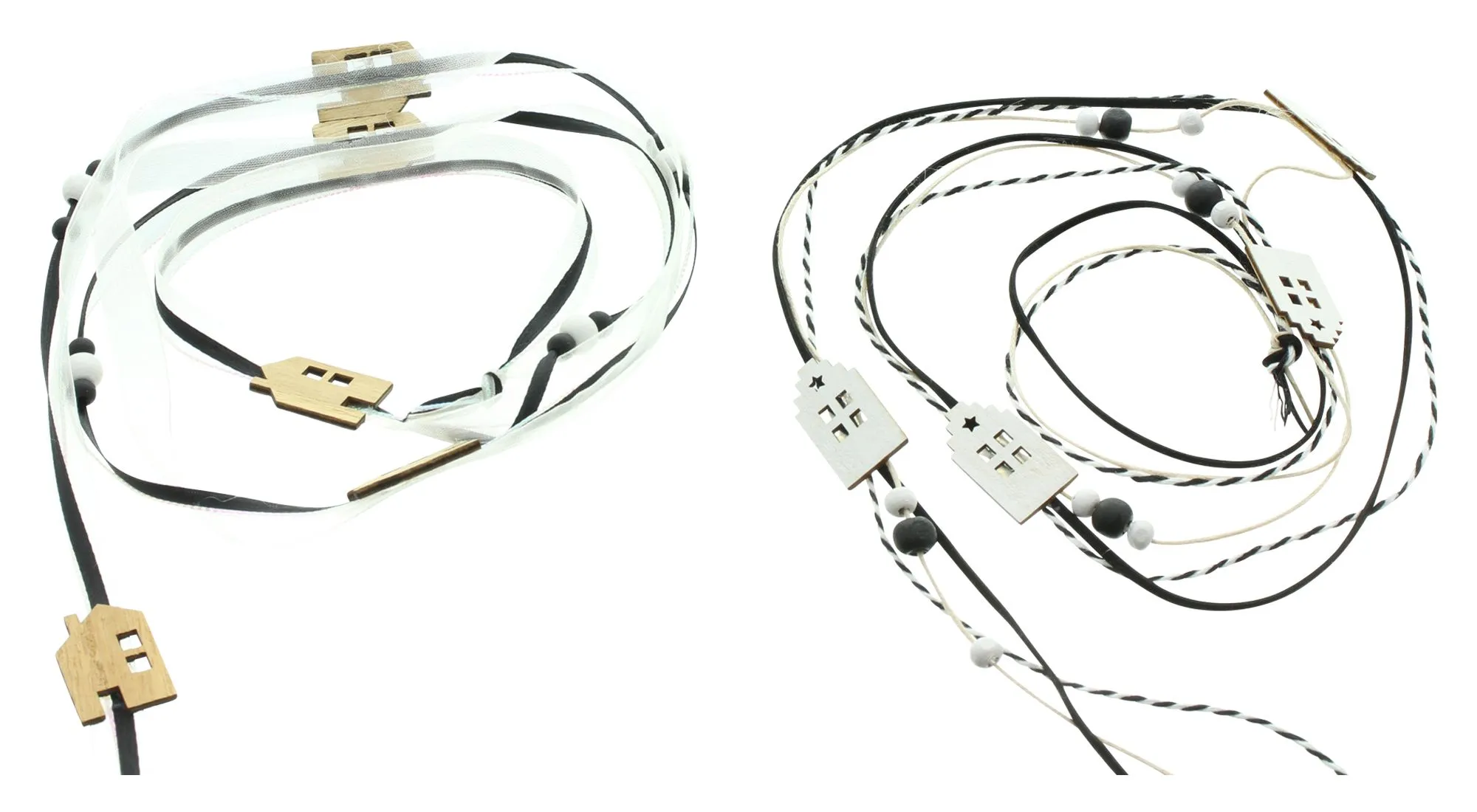Geschenkband "Häuschen", 2er Set  im Frank Flechtwaren Online Shop für Zubehör kaufen