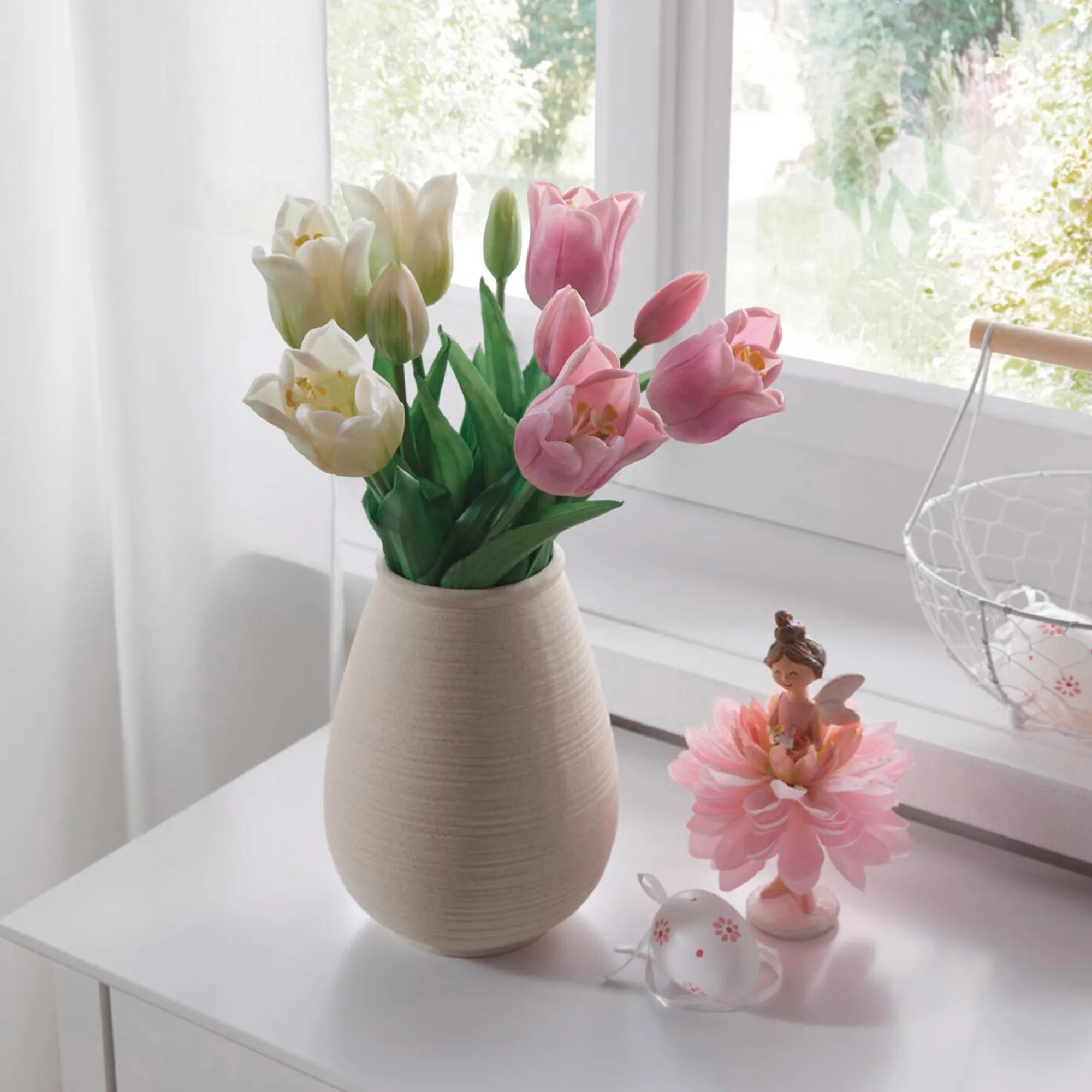 Tulpe "Weiß", 5er Set  im Frank Flechtwaren Online Shop für Geschenke-Tipps kaufen