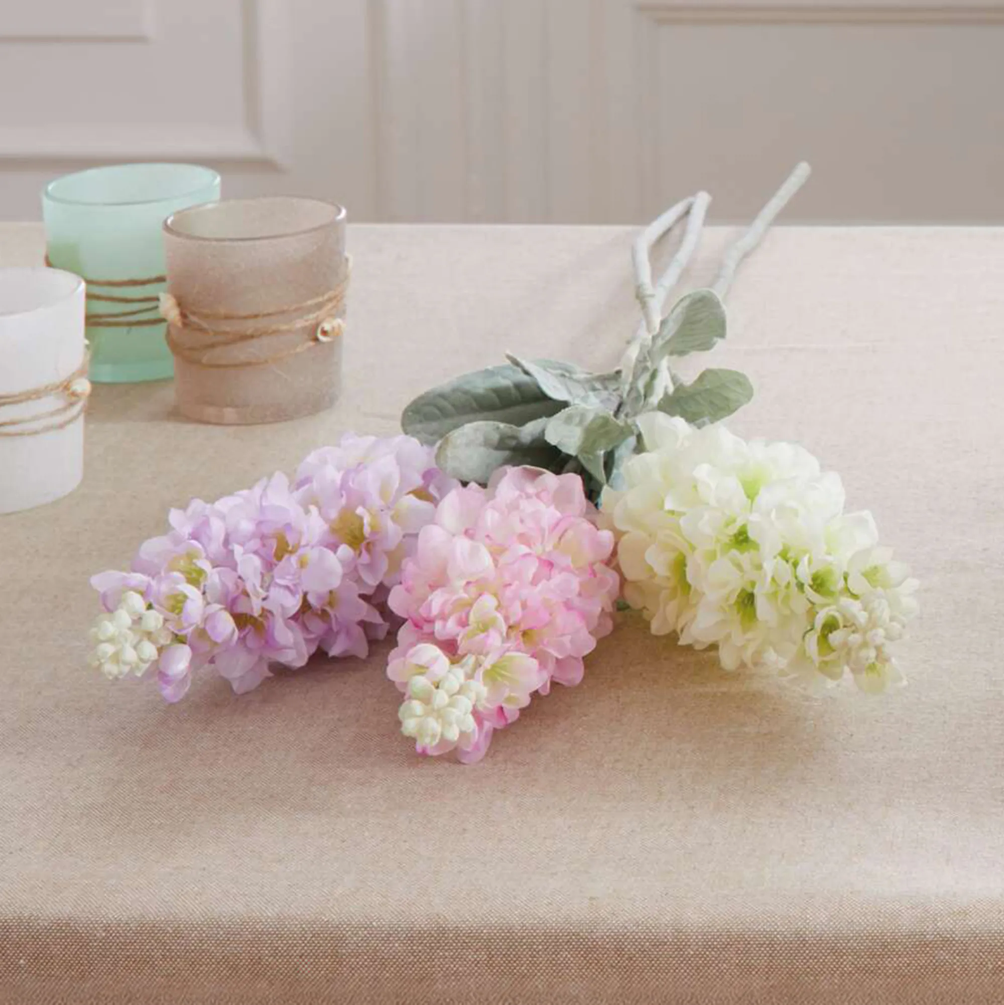 Blume "Levkoje", 3er Set  im Frank Flechtwaren Online Shop für Bunte Osterzeit kaufen