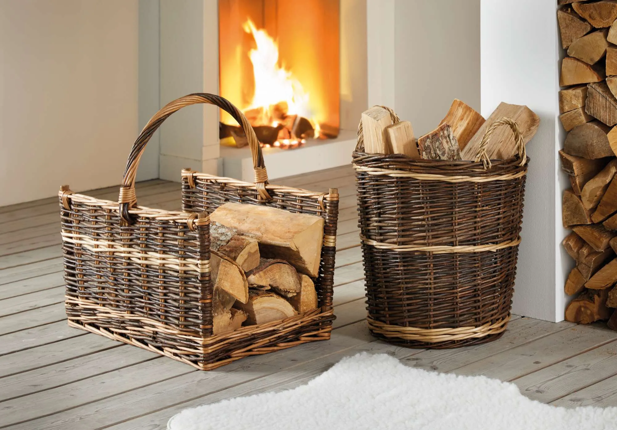 Kaminholzkorb "Universale"  im Frank Flechtwaren Online Shop für Chalet kaufen