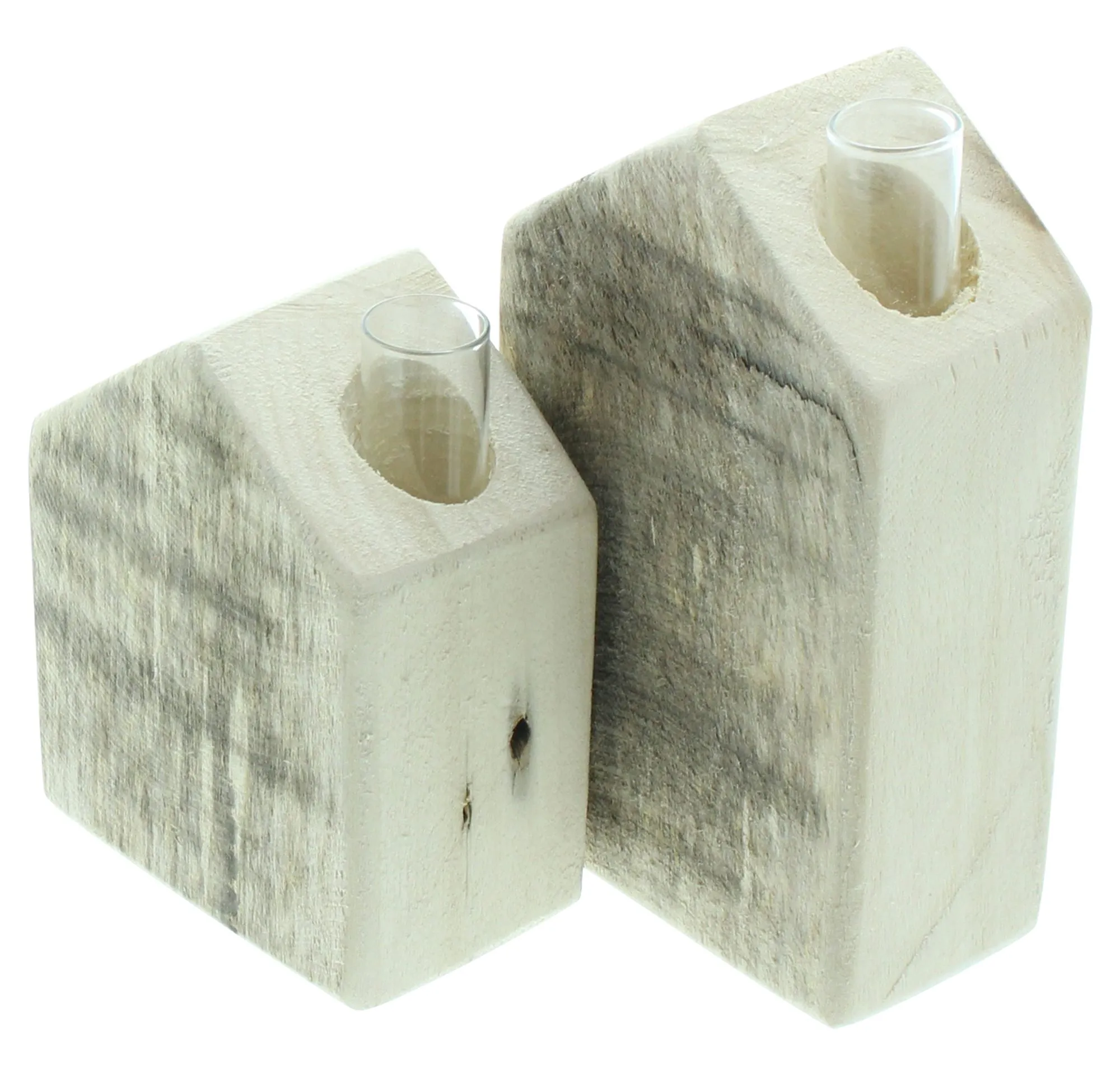 Vase "Häuschen", 2er Set  im Frank Flechtwaren Online Shop für Natur &amp; Grün kaufen