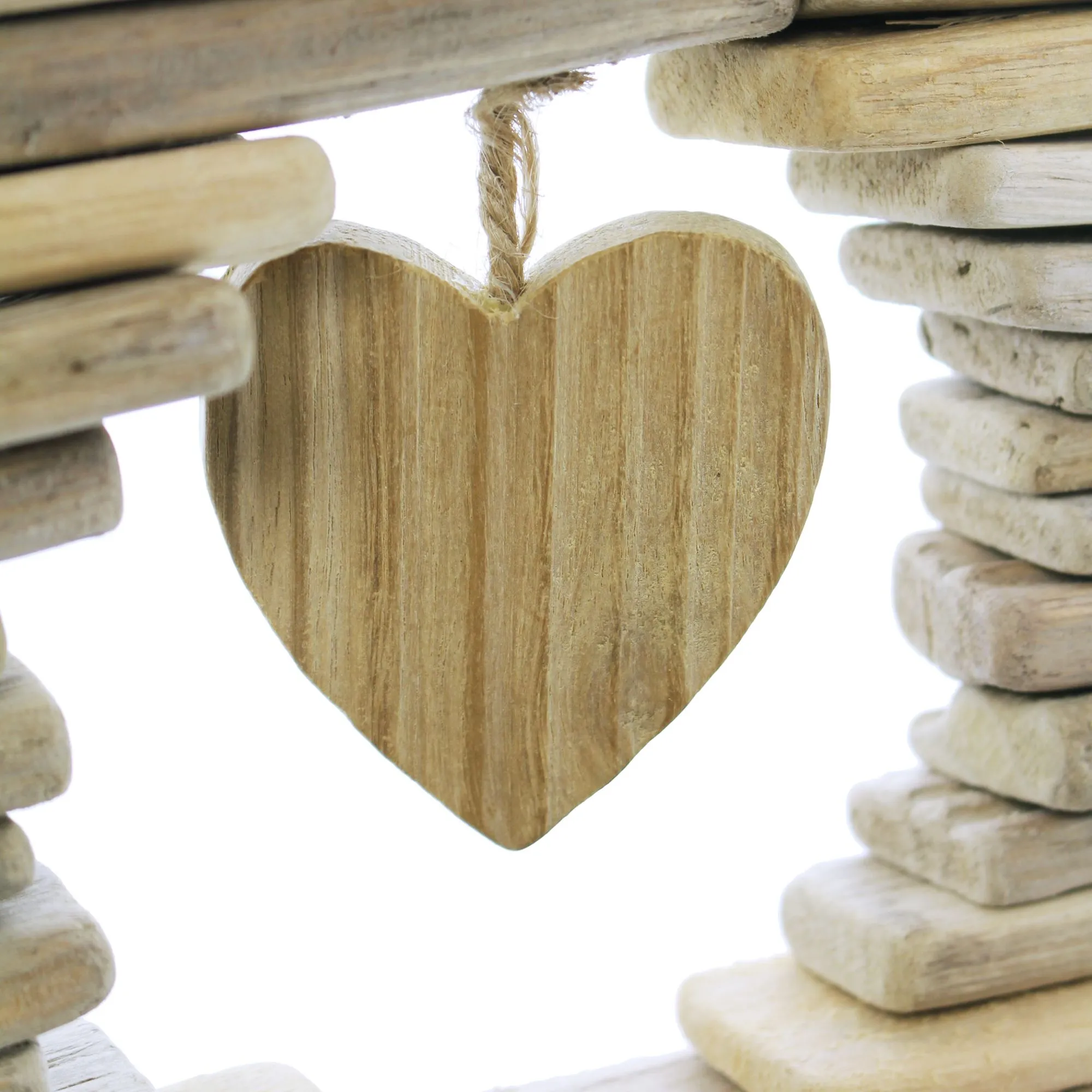 Kranz "Wooden-Heart"  im Frank Flechtwaren Online Shop für Dekohänger kaufen
