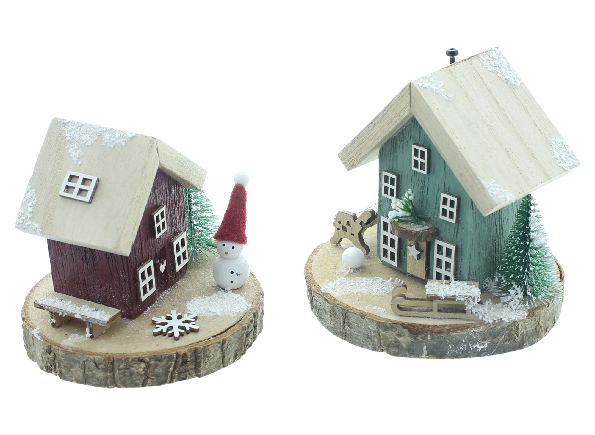 Dekohaus "Winterzeit", 2er Set  im Frank Flechtwaren Online Shop für Aus dem Häuschen kaufen