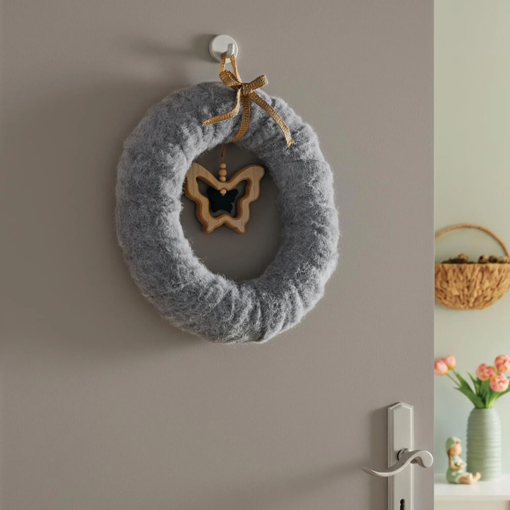 Filzkranz "Trendy"  im Frank Flechtwaren Online Shop für Kränze kaufen