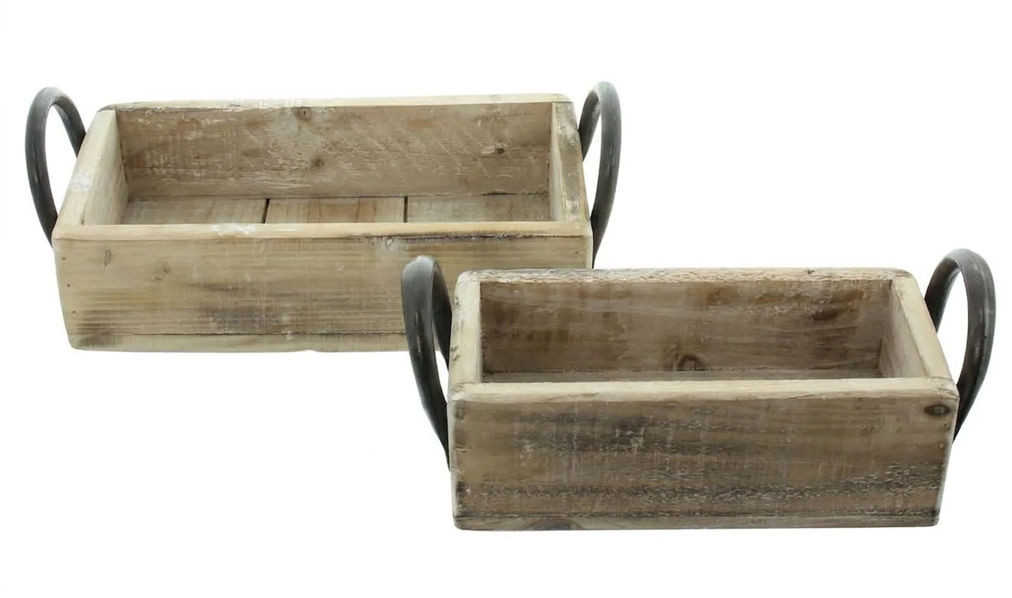 Kiste "Metallgriffe", 2er Set  im Frank Flechtwaren Online Shop für Naturtöne kaufen