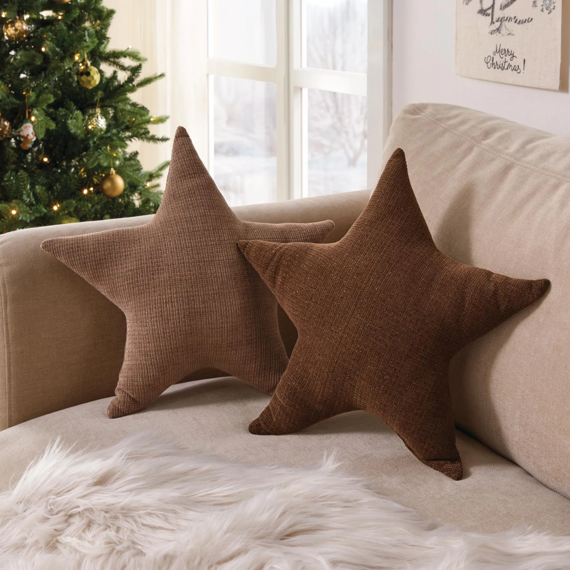 Deko-Kissen "Stern", 2er Set  im Frank Flechtwaren Online Shop kaufen
