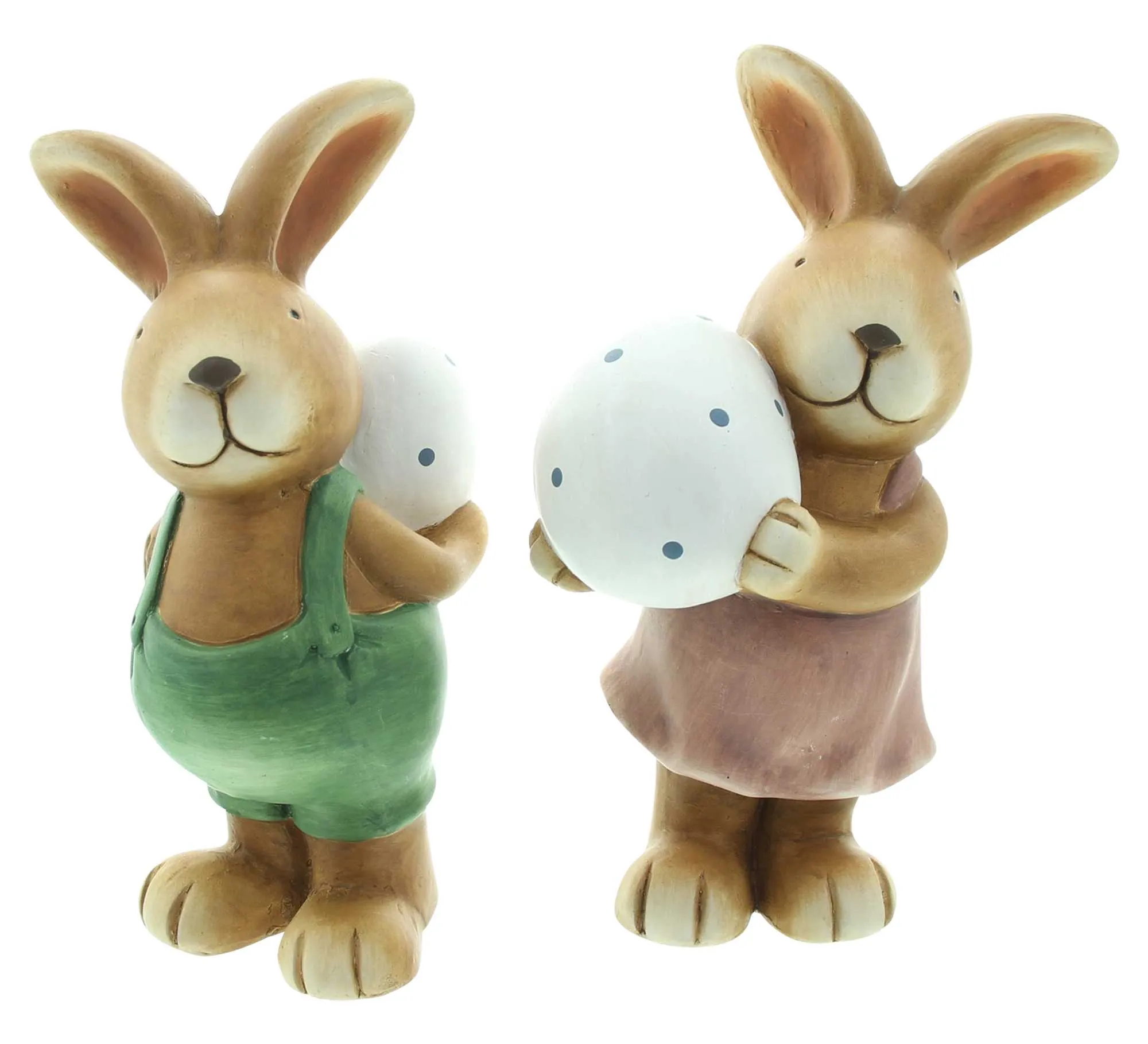 Figur "Hase mit Ei", 2er Set  im Frank Flechtwaren Online Shop für Hasen &amp; Co kaufen