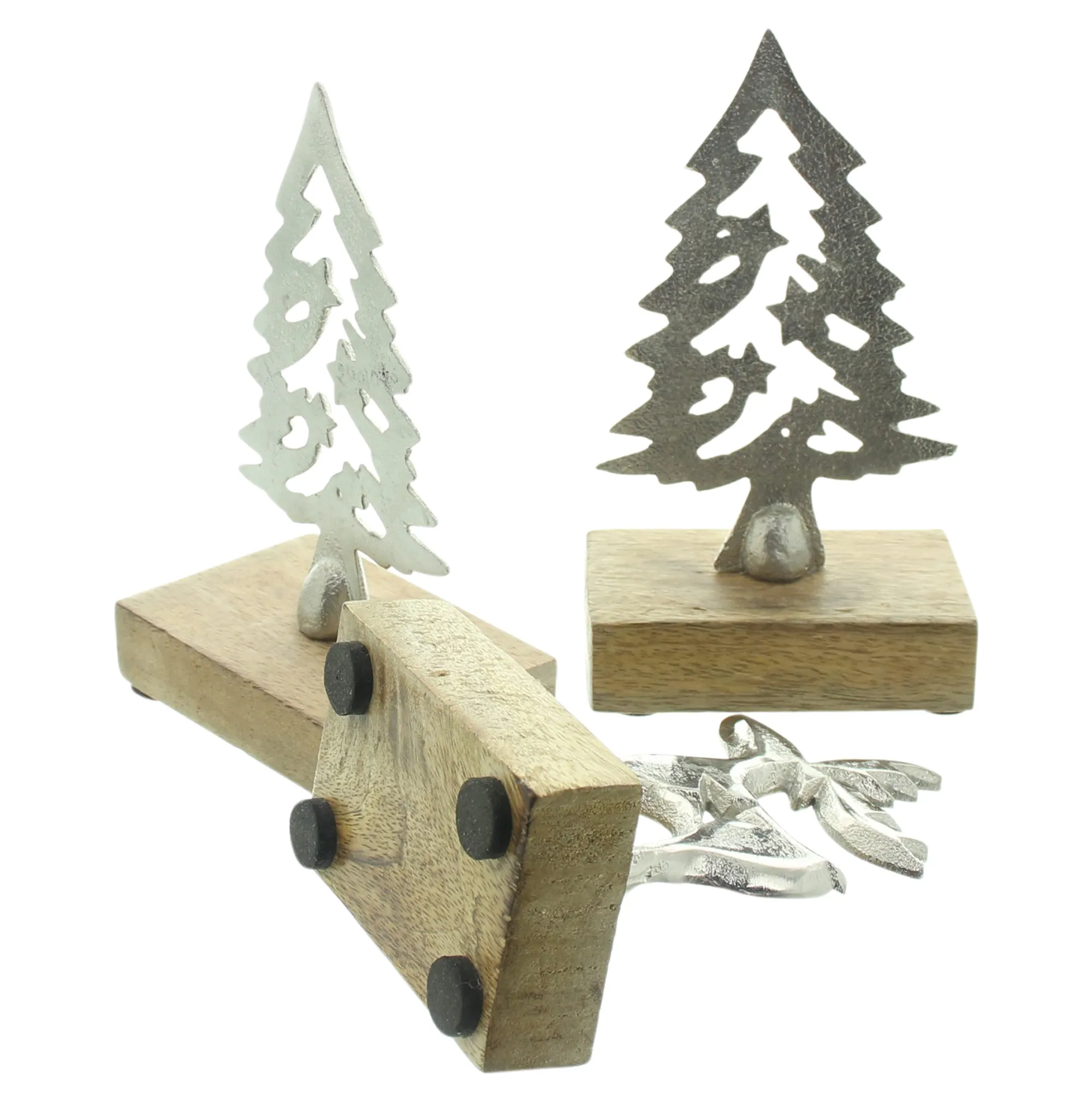 Weihnachtsdeko "Tannen &amp; Rentier", 3er Set  im Frank Flechtwaren Online Shop für Tannenbäume kaufen
