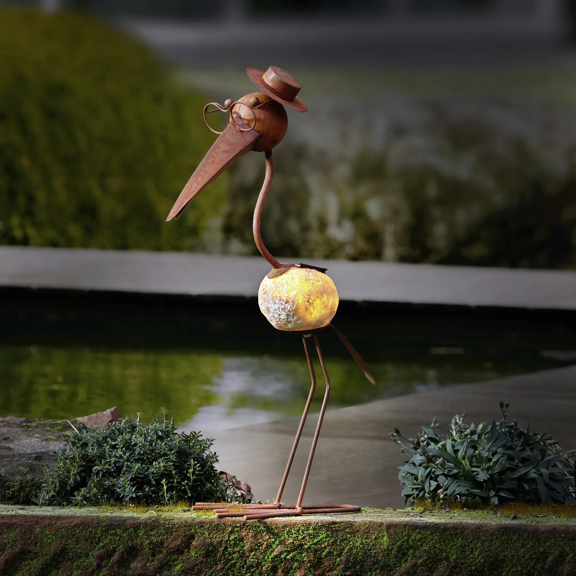 Solar-Vogel "Rost"  im Frank Flechtwaren Online Shop kaufen