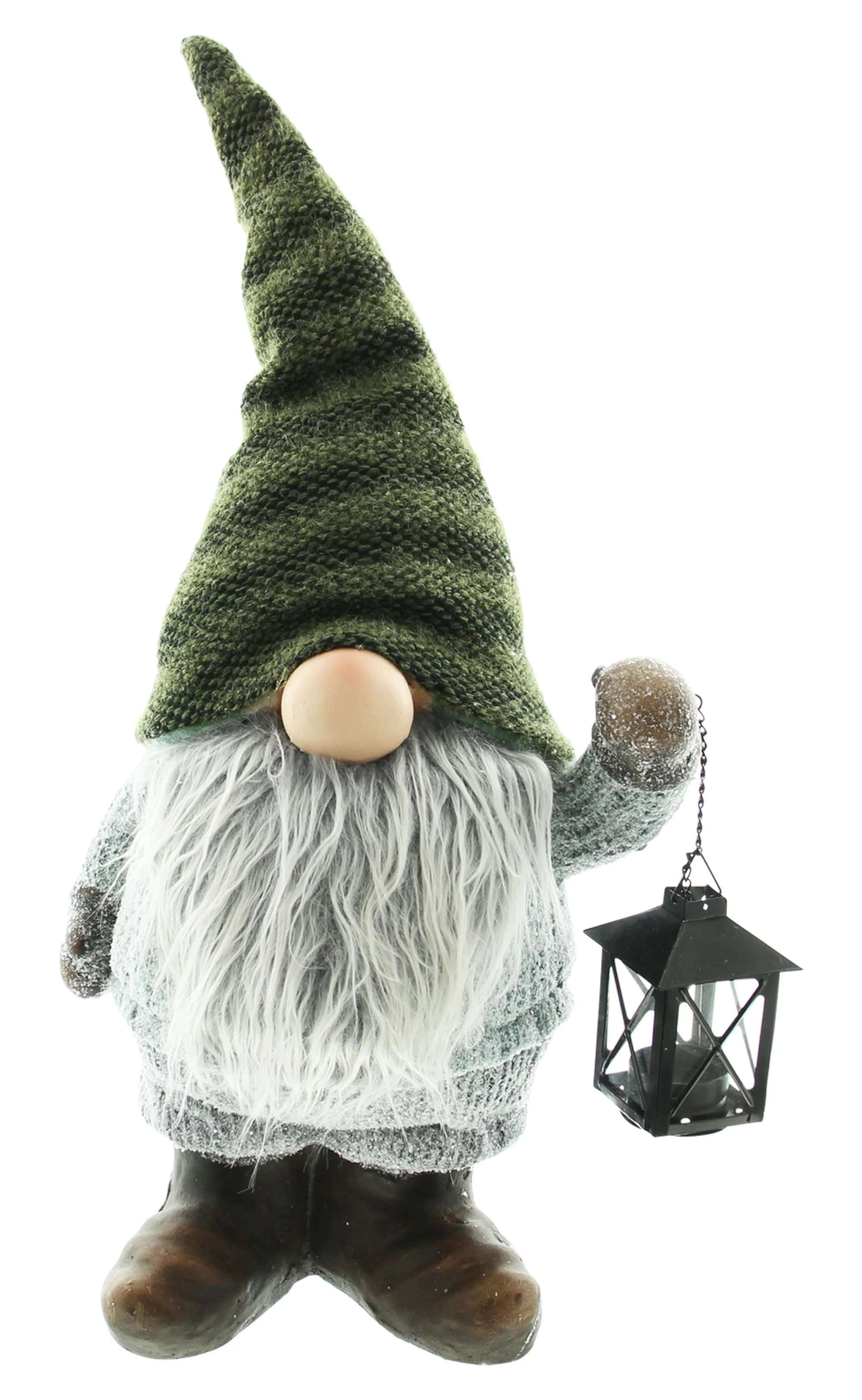 Wichtel "Laterne", groß  im Frank Flechtwaren Online Shop für Herbstliche Dekofiguren kaufen