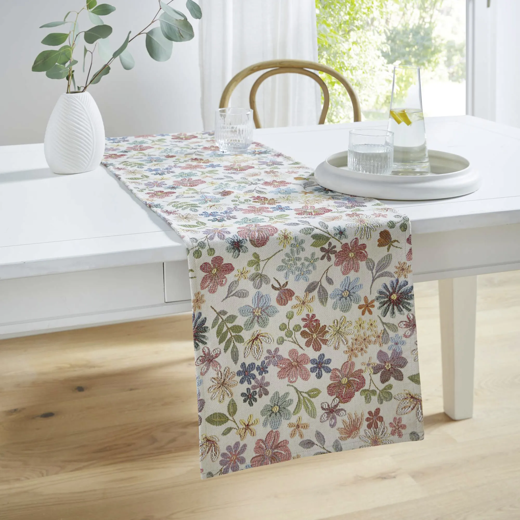 Tischläufer "Jacquard-Flowers"  im Frank Flechtwaren Online Shop kaufen