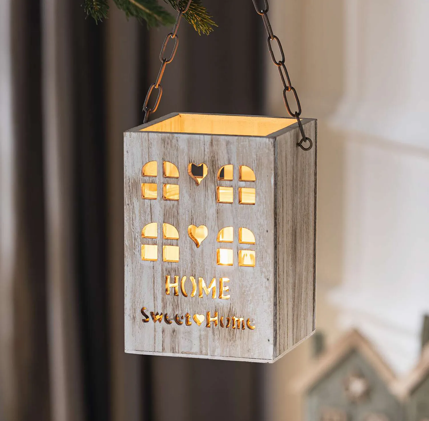Laterne "Sweet Home"  im Frank Flechtwaren Online Shop kaufen